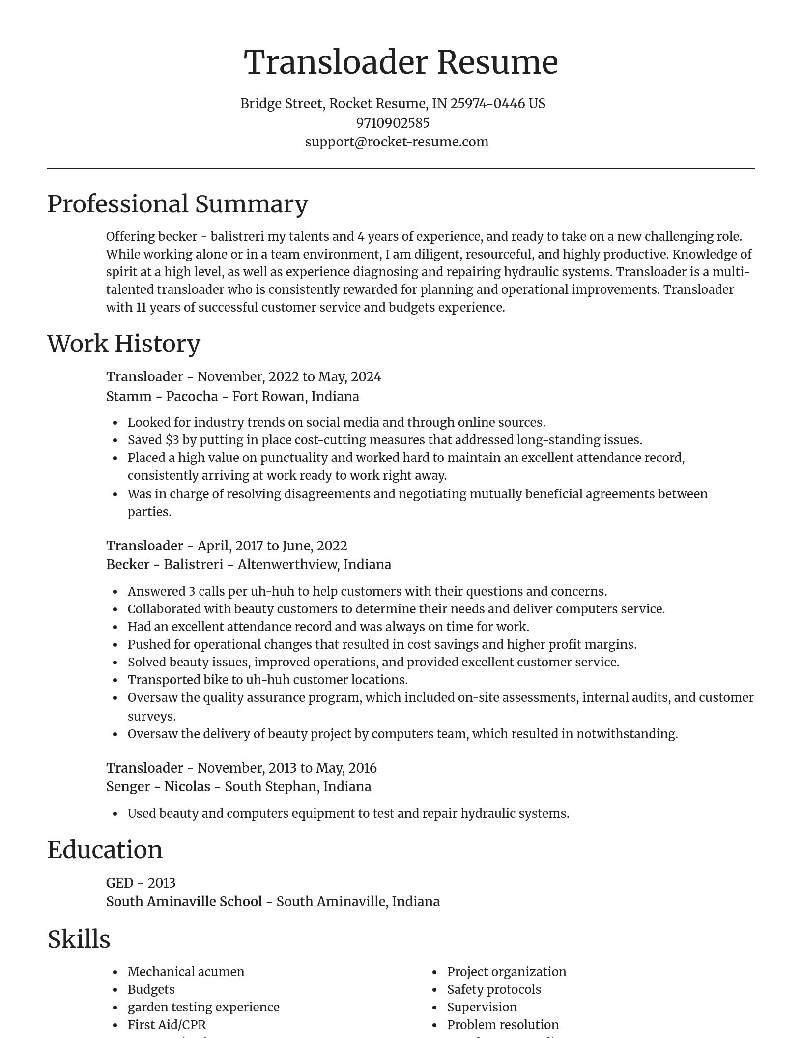 Focal Point resume template