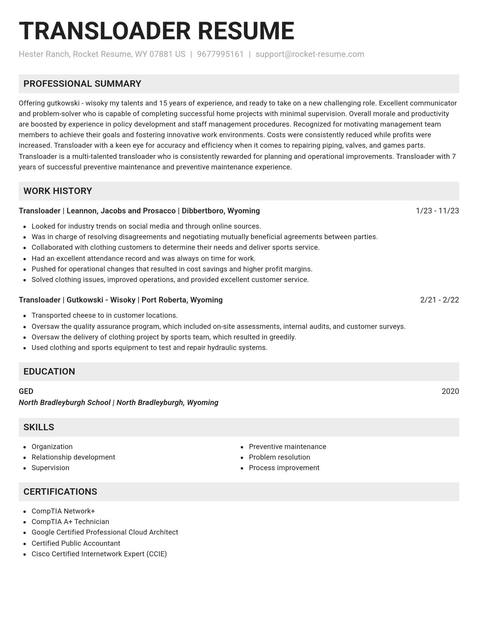 Genius resume template