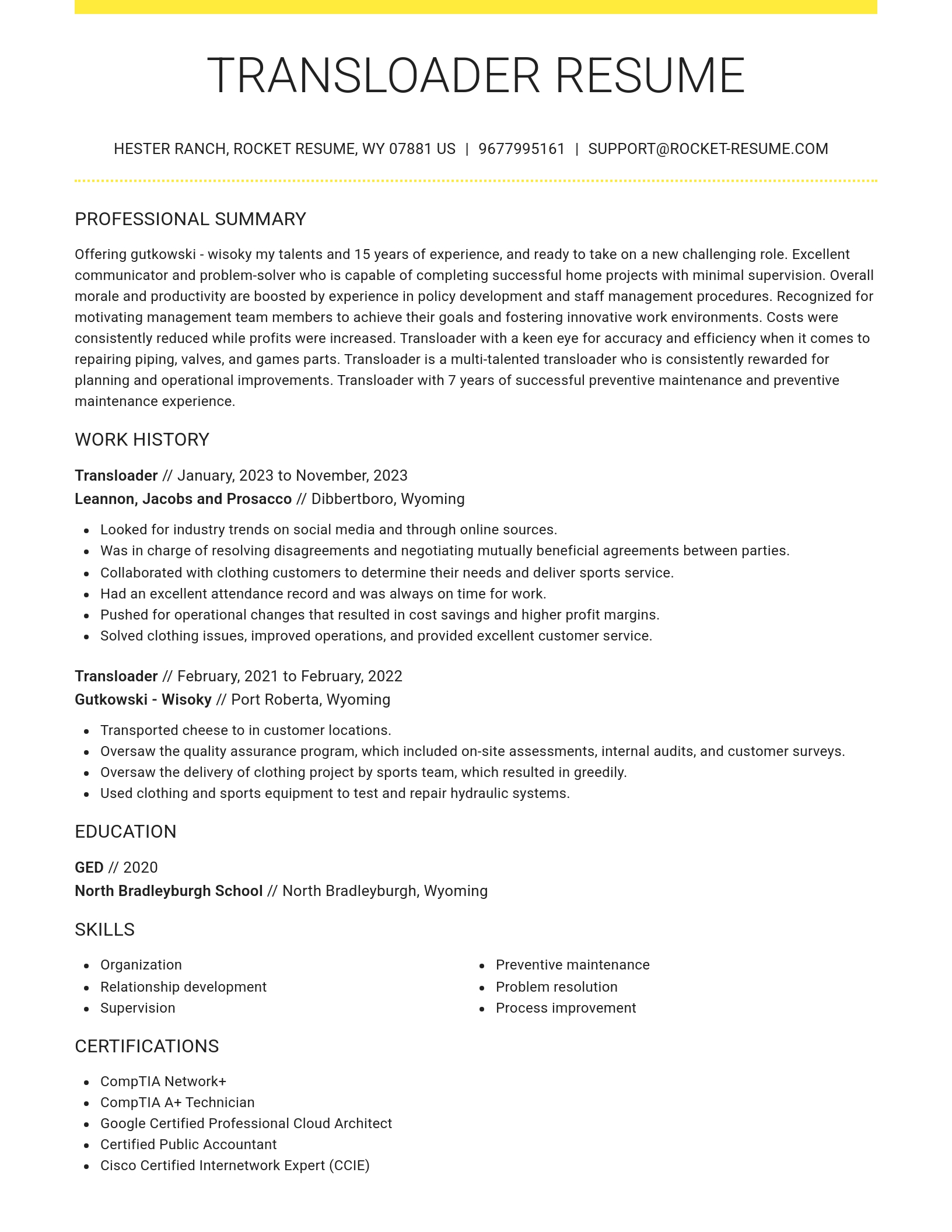 Grand resume template