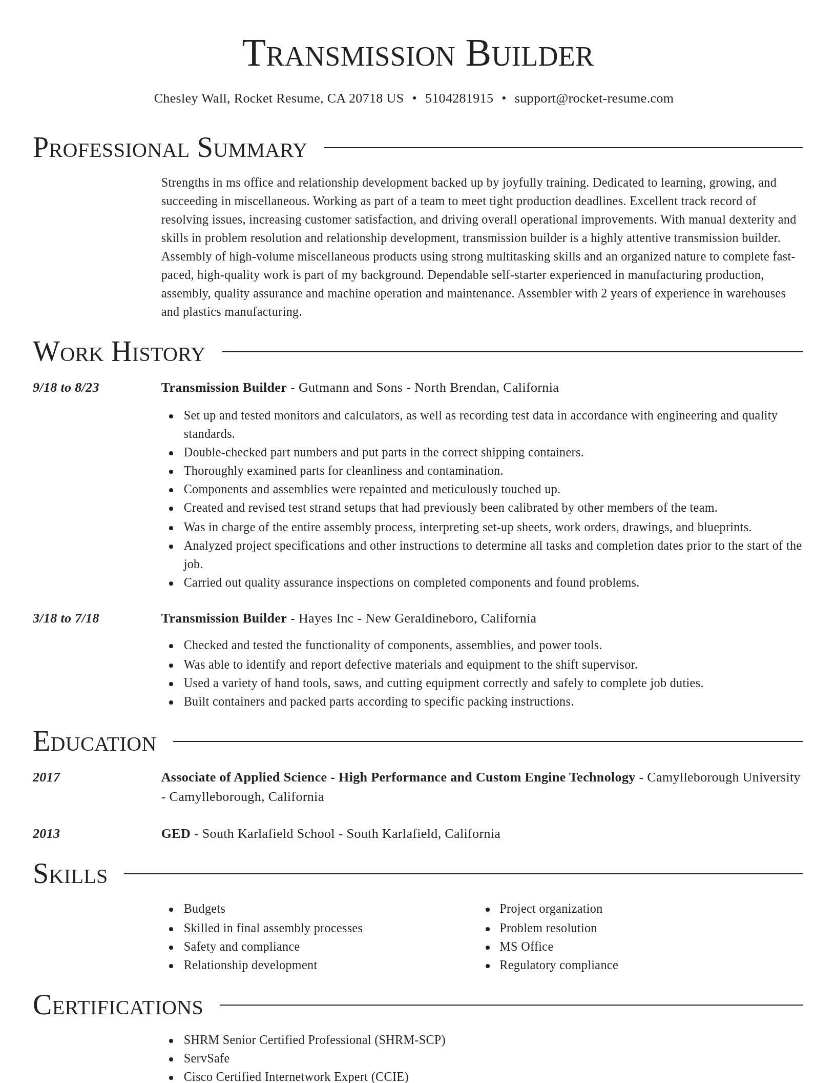 Director resume template