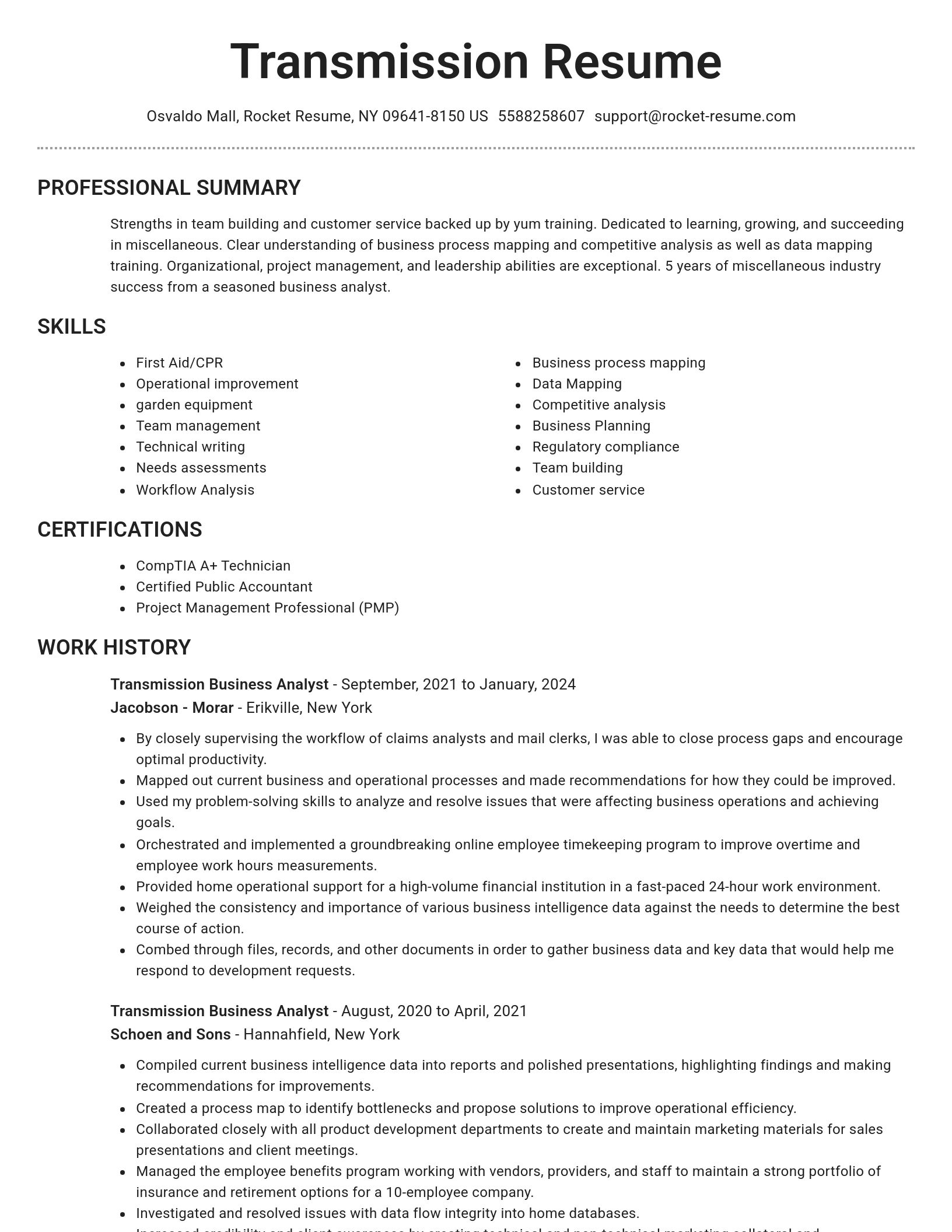 Brilliant resume template