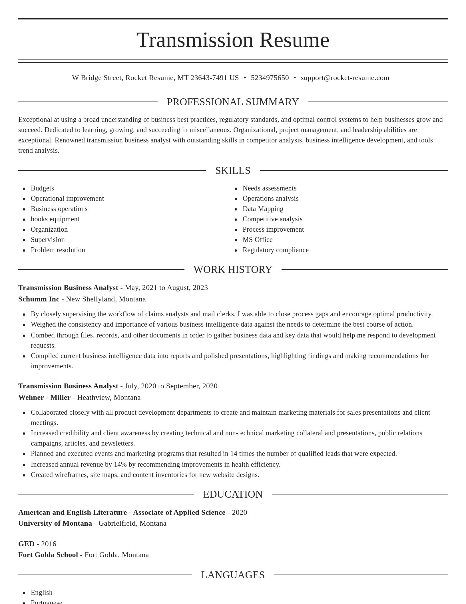 Elegant resume template