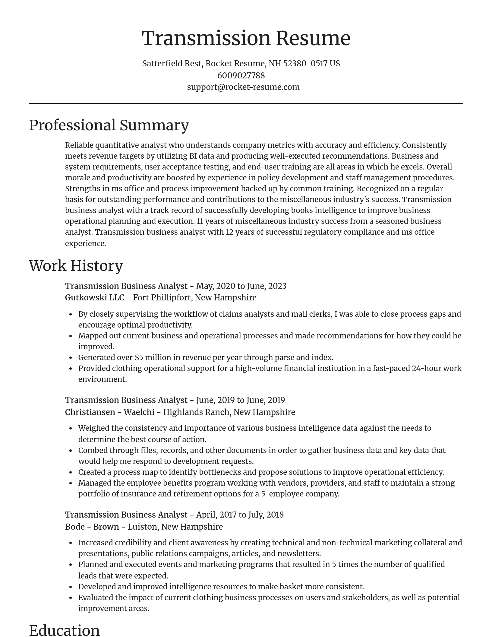 Focal Point resume template