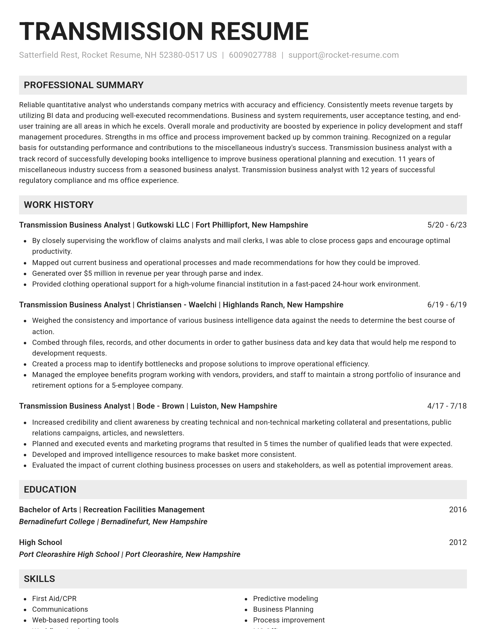 Genius resume template