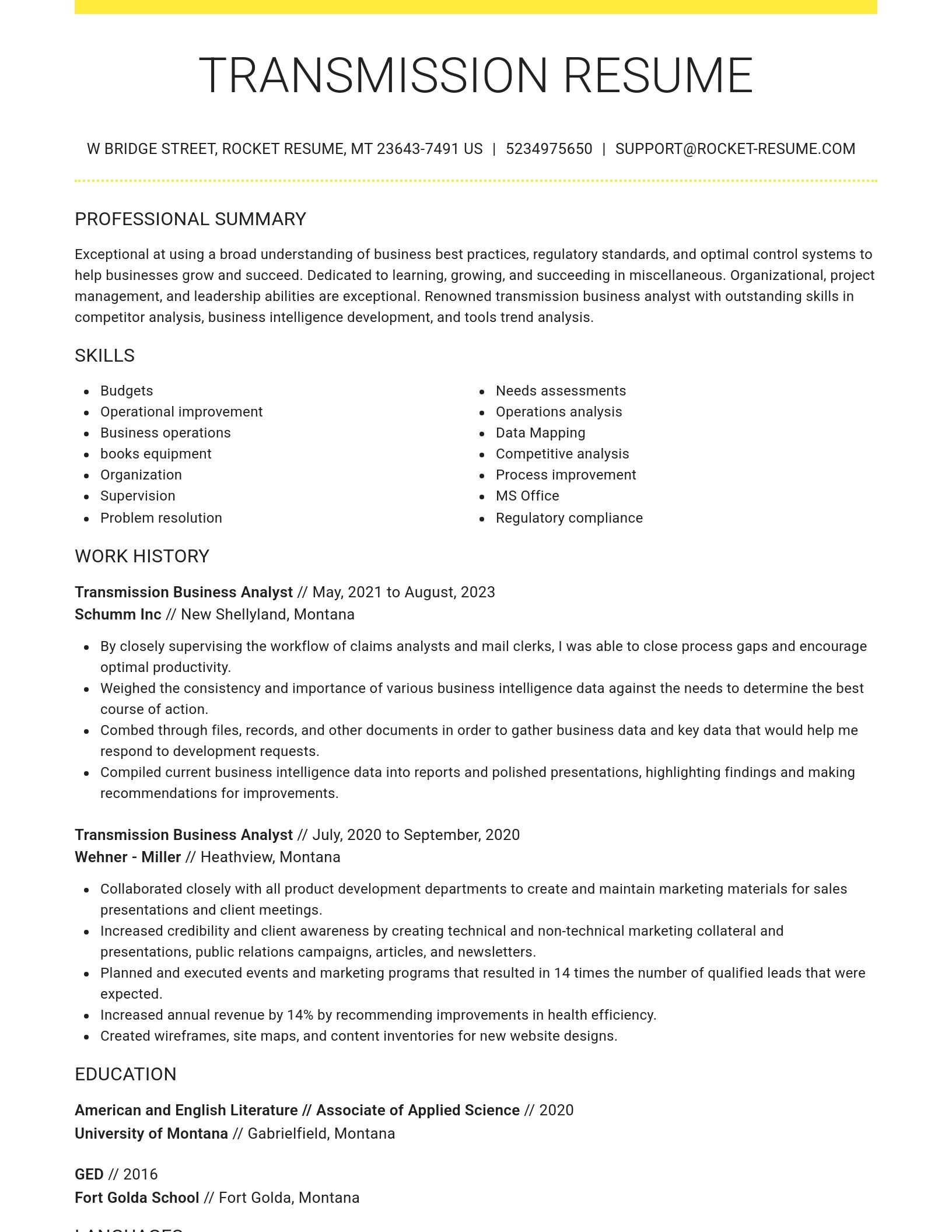 Grand resume template
