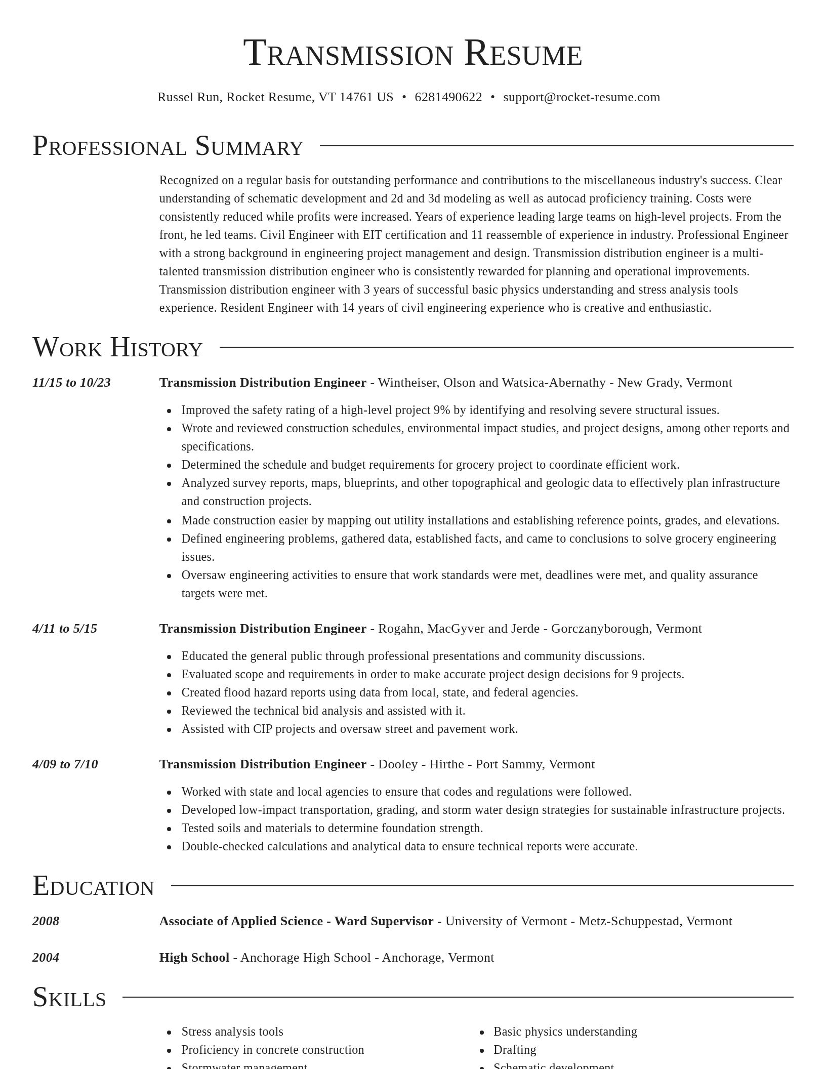 Director resume template