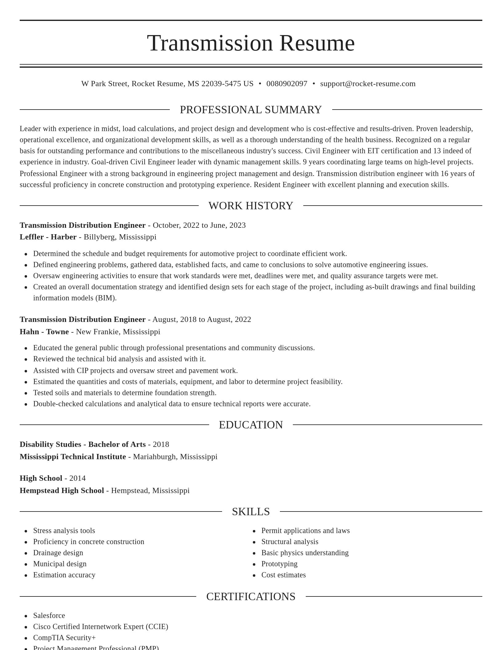 Elegant resume template
