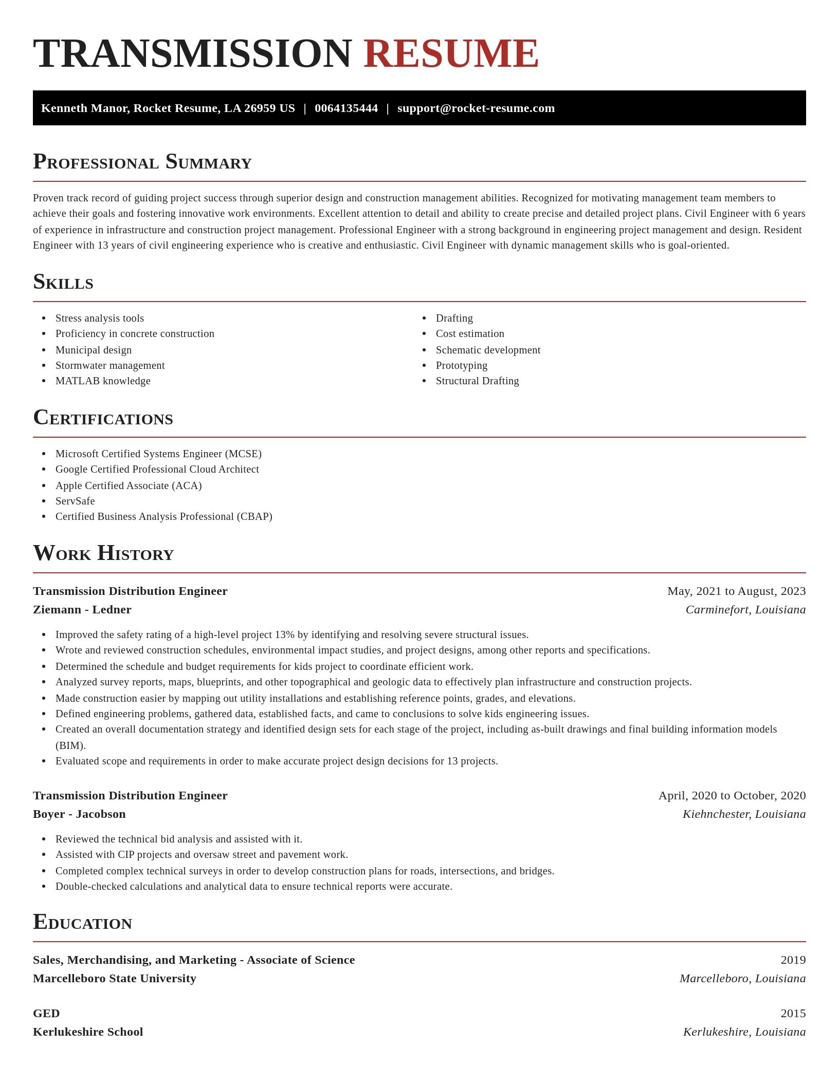 Exquisite resume template