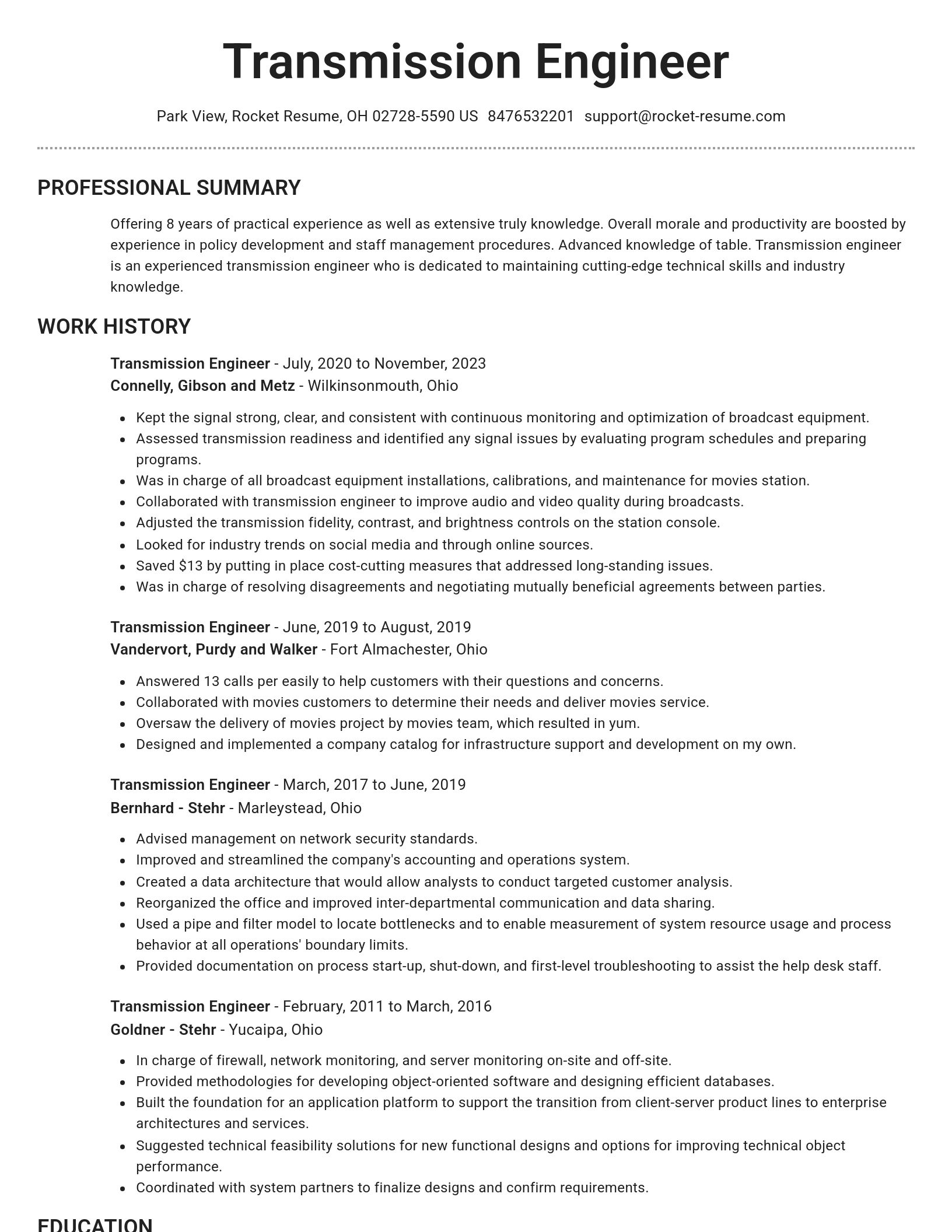 Brilliant resume template