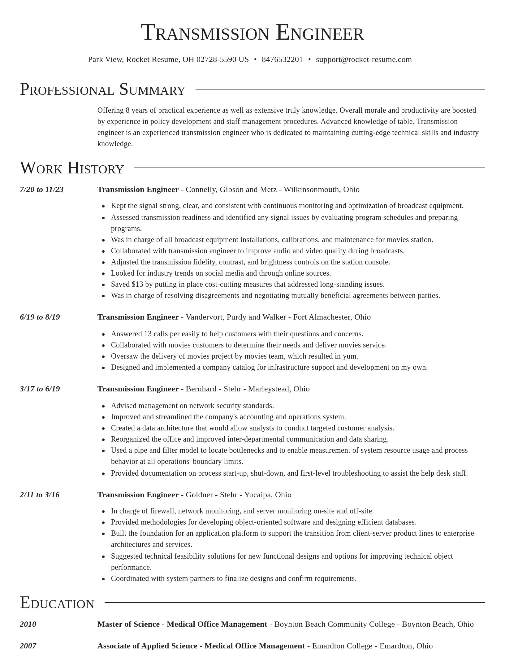 Director resume template