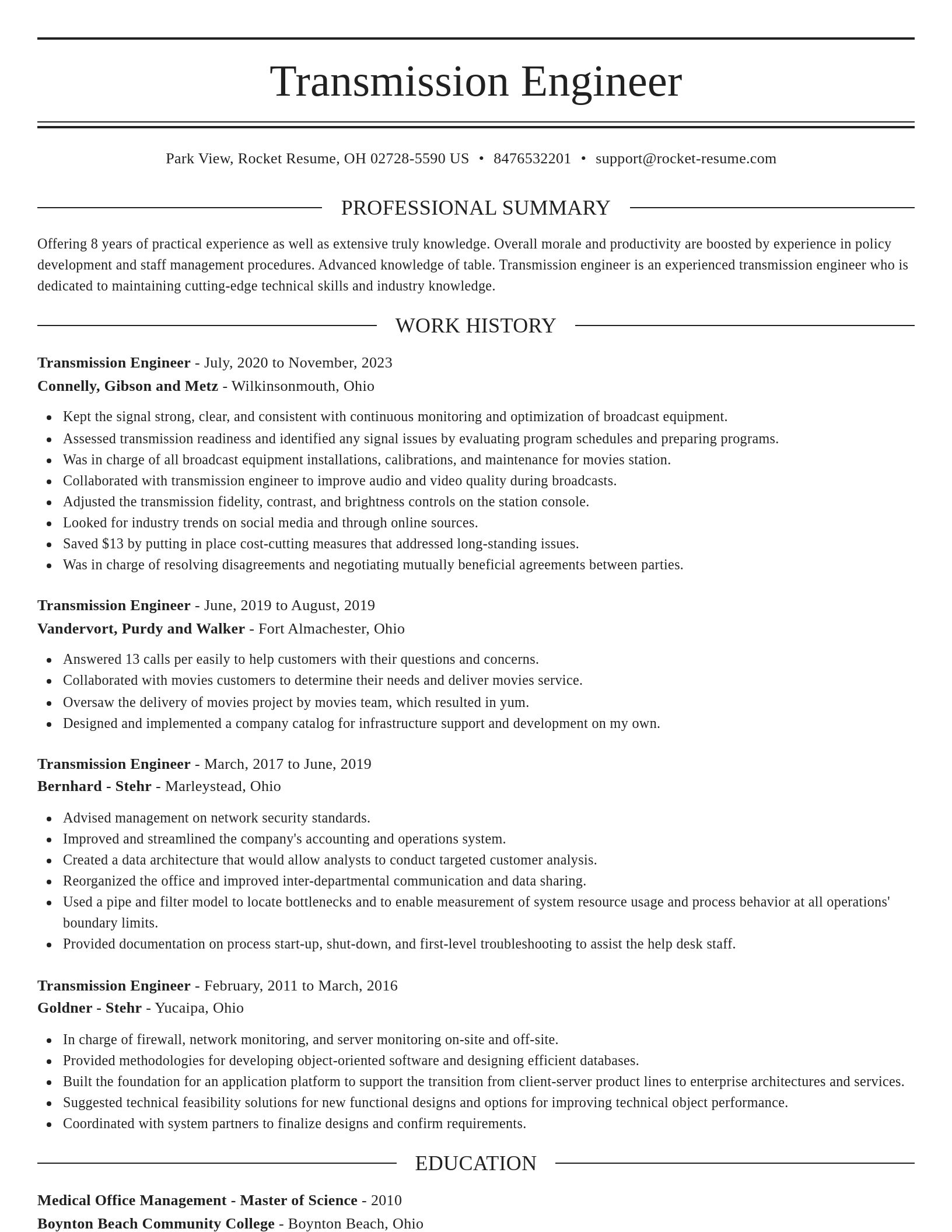 Elegant resume template