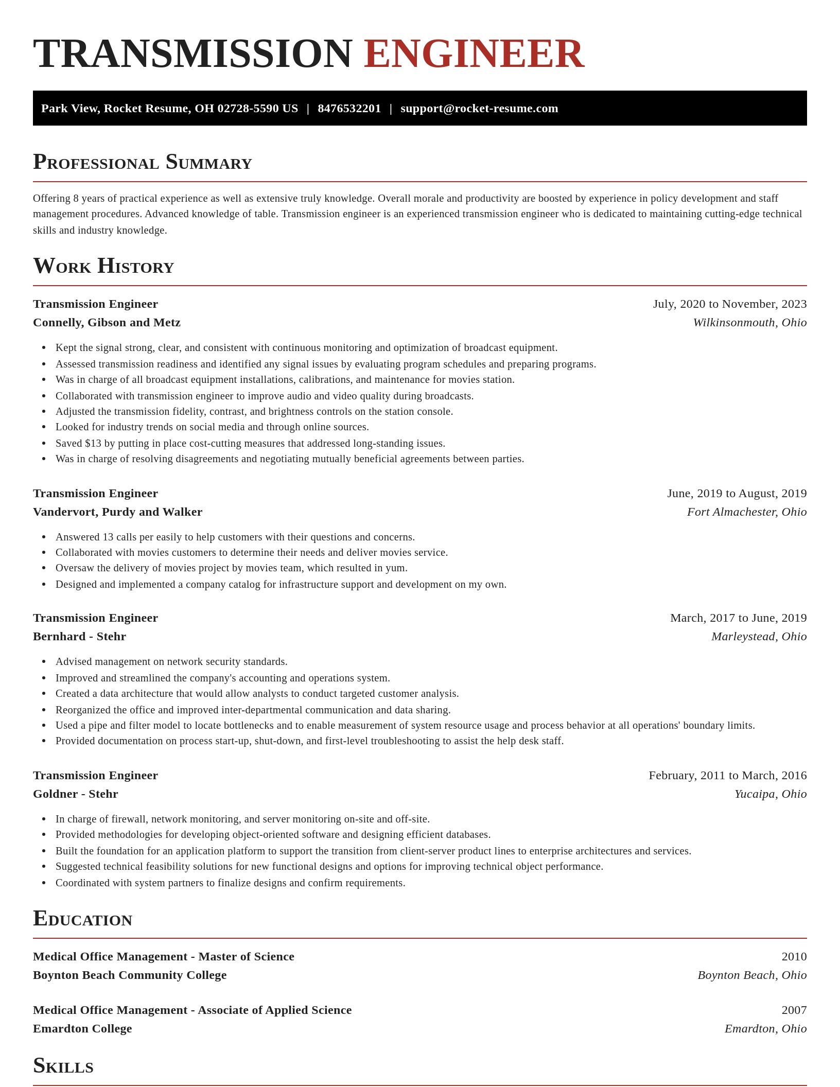 Exquisite resume template