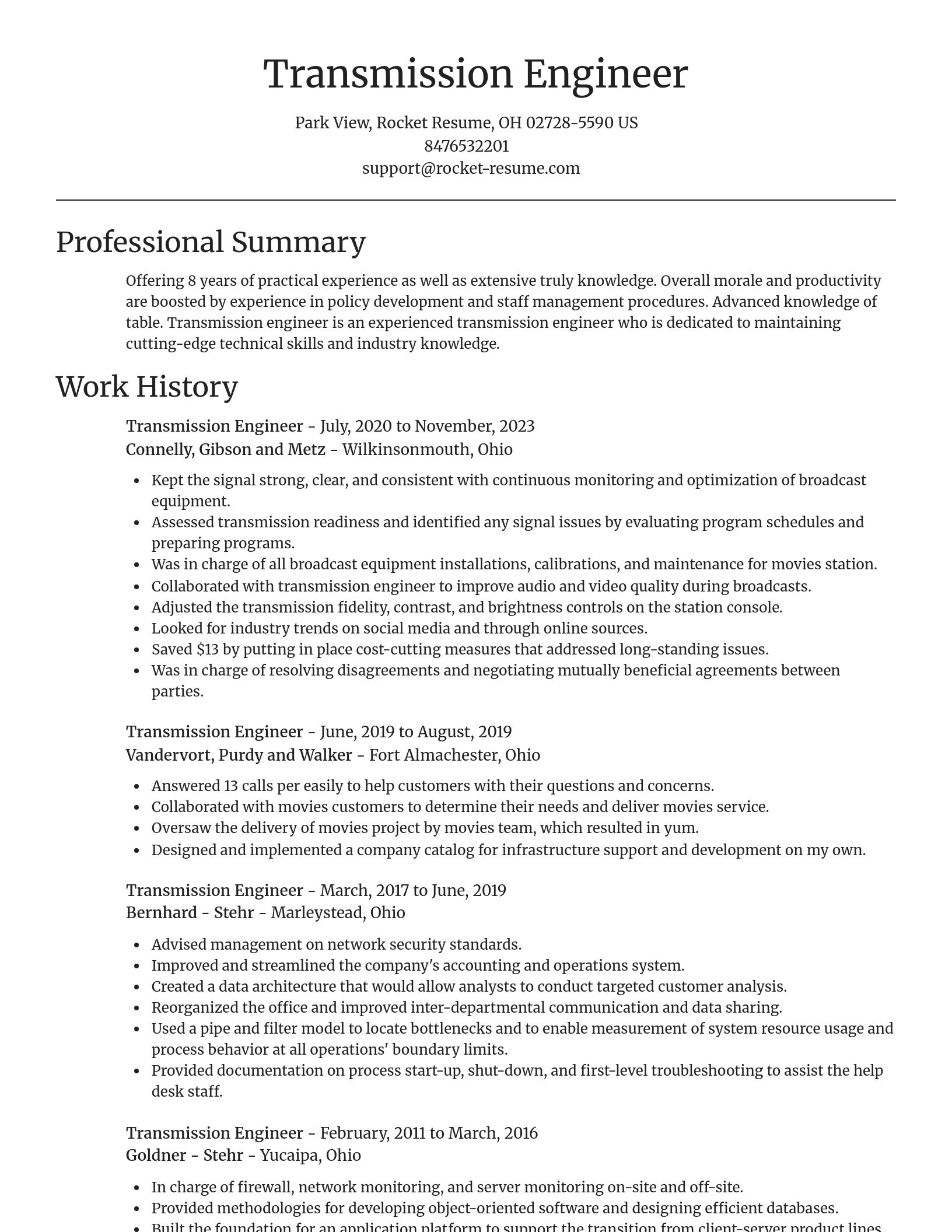 Focal Point resume template