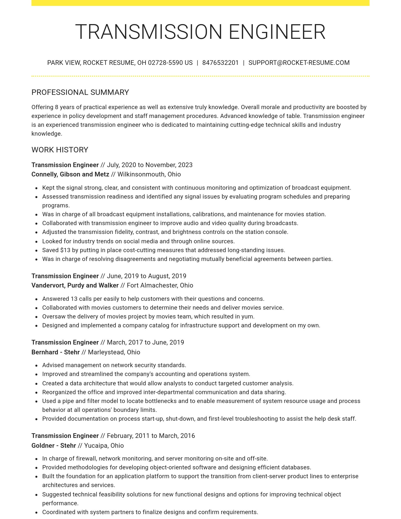 Grand resume template