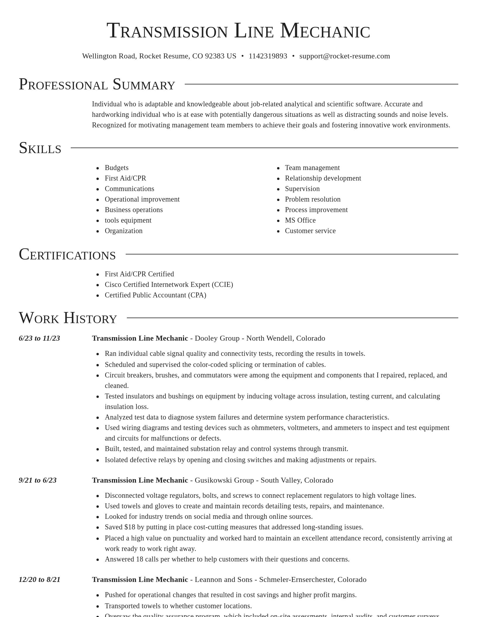 Director resume template