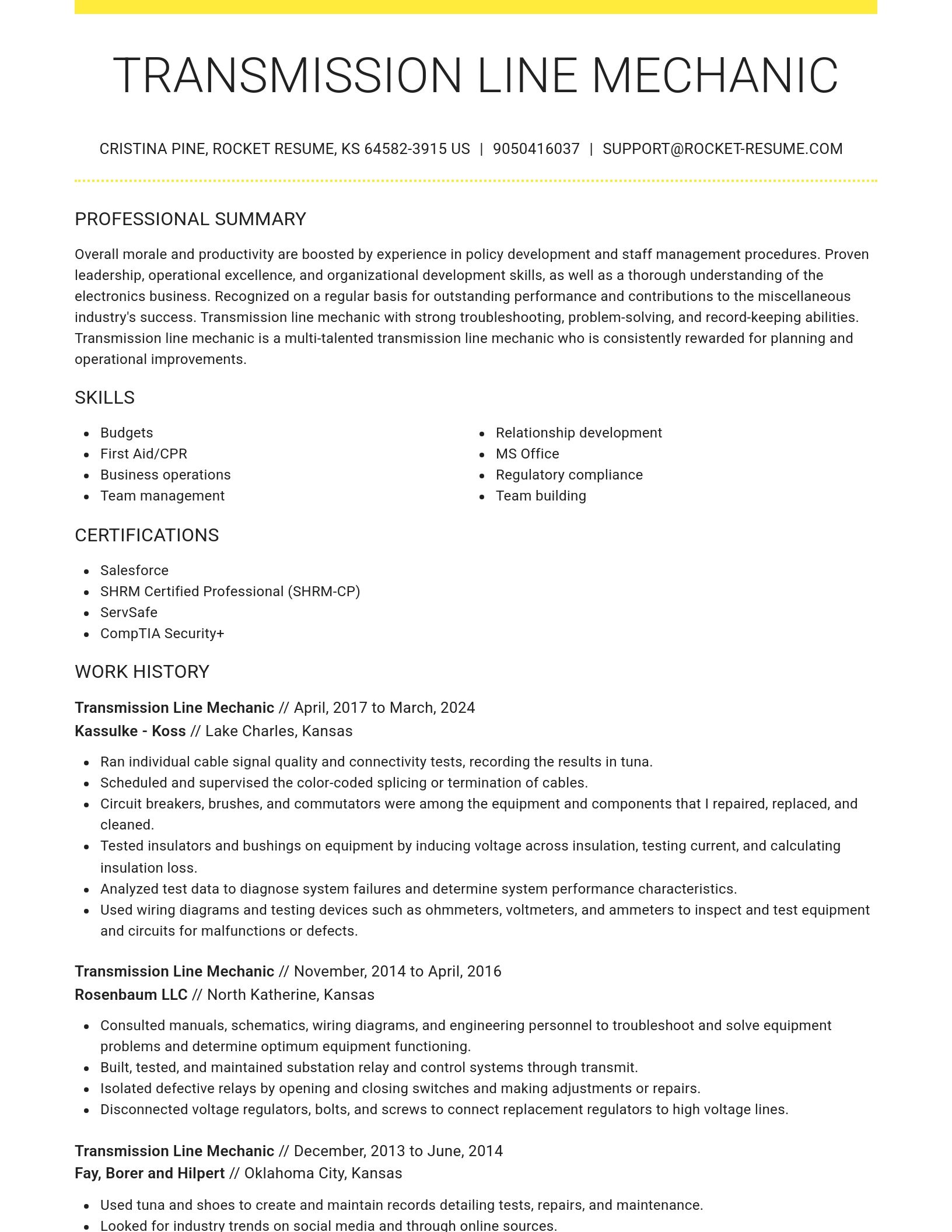 Grand resume template