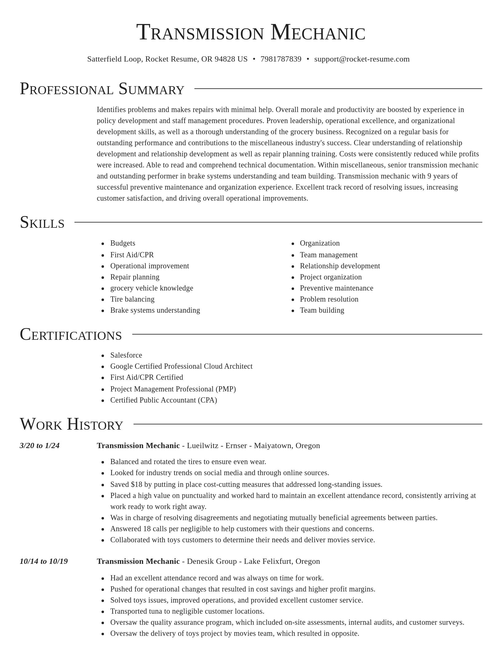 Director resume template