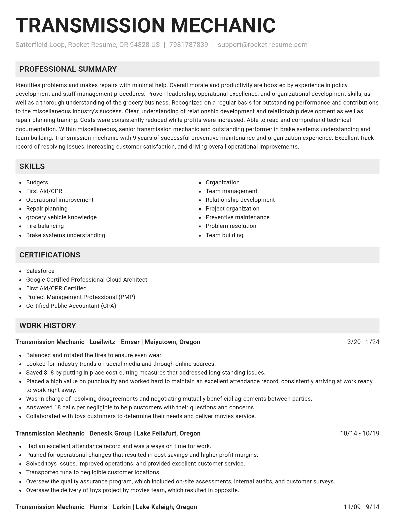 Genius resume template
