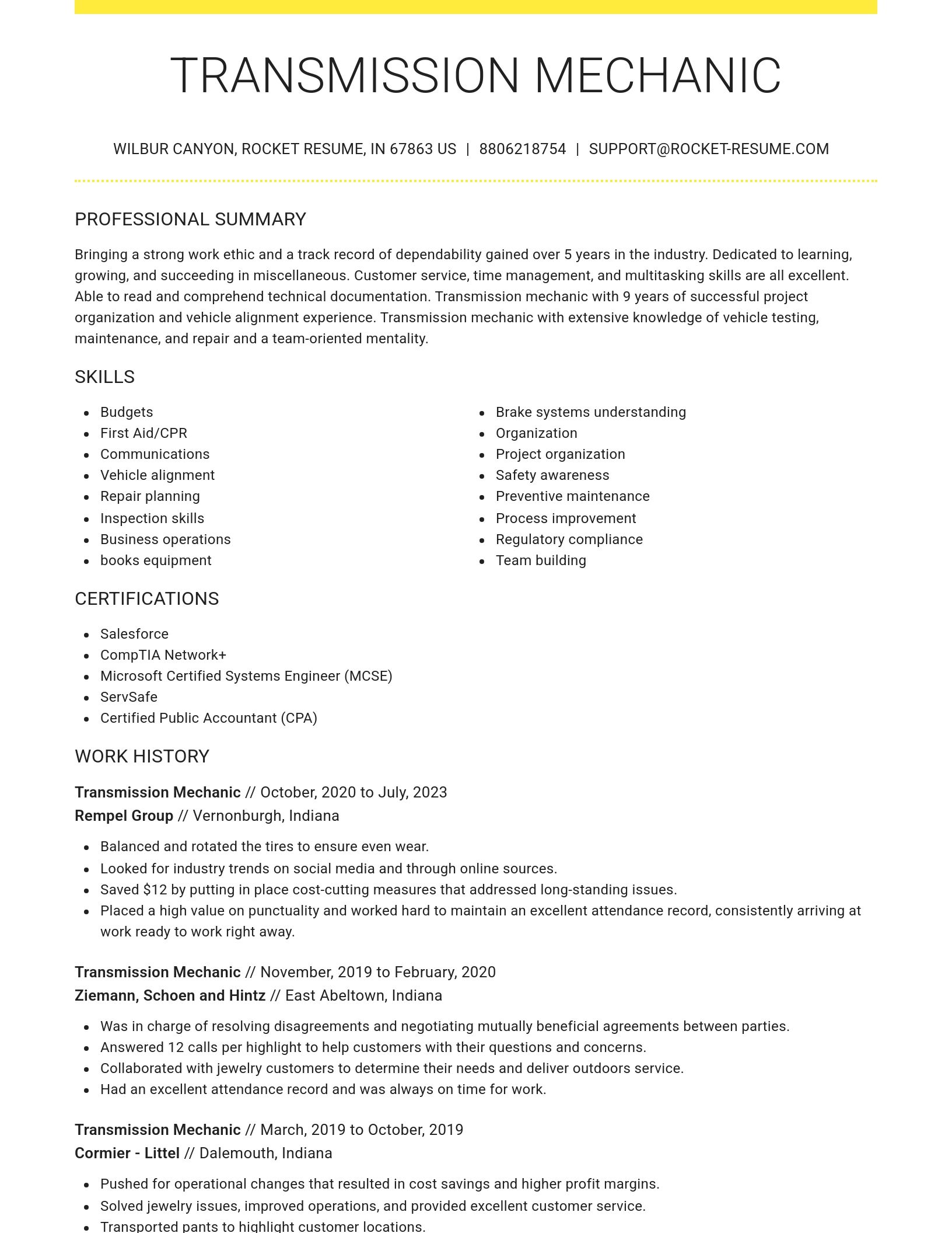 Grand resume template