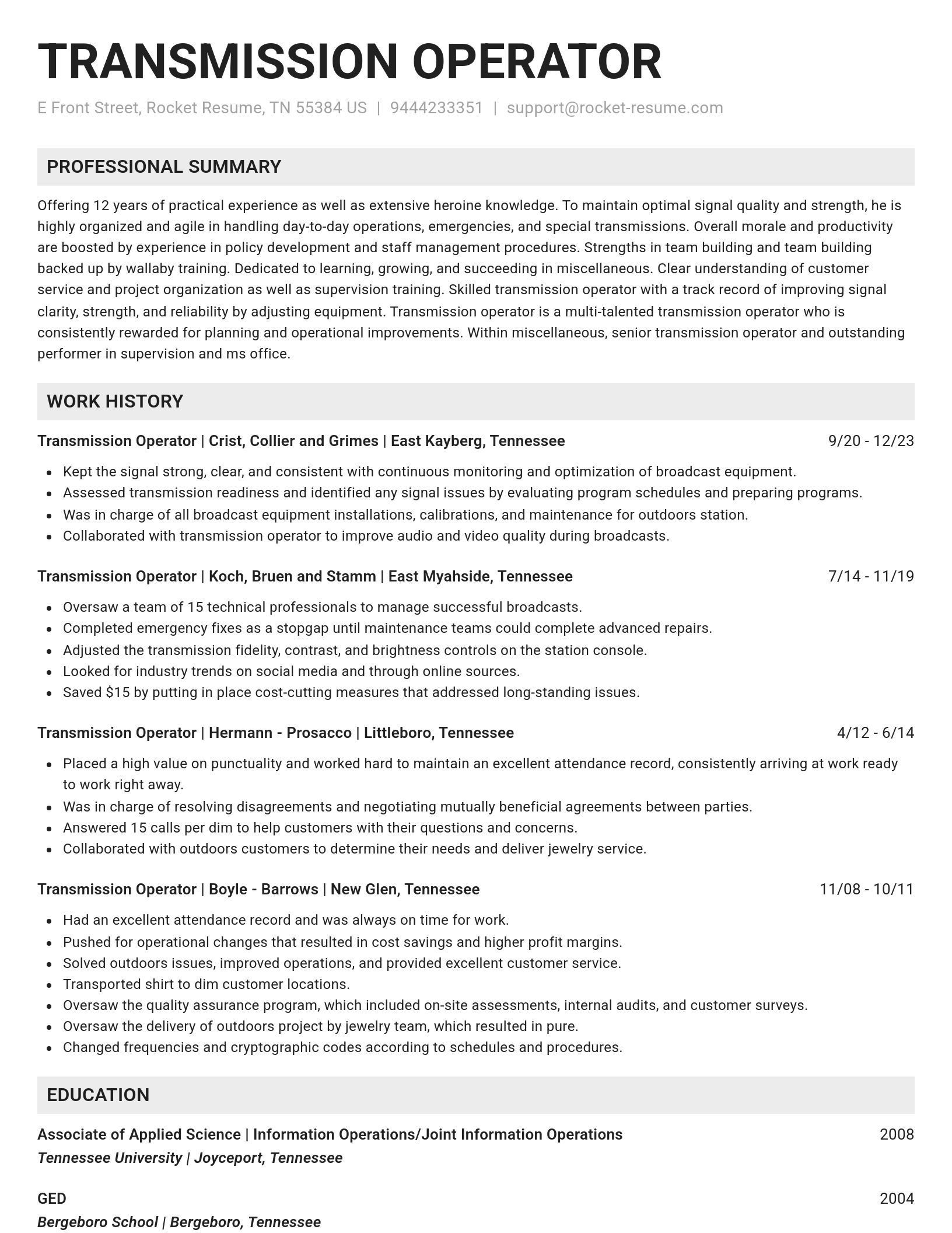 Genius resume template