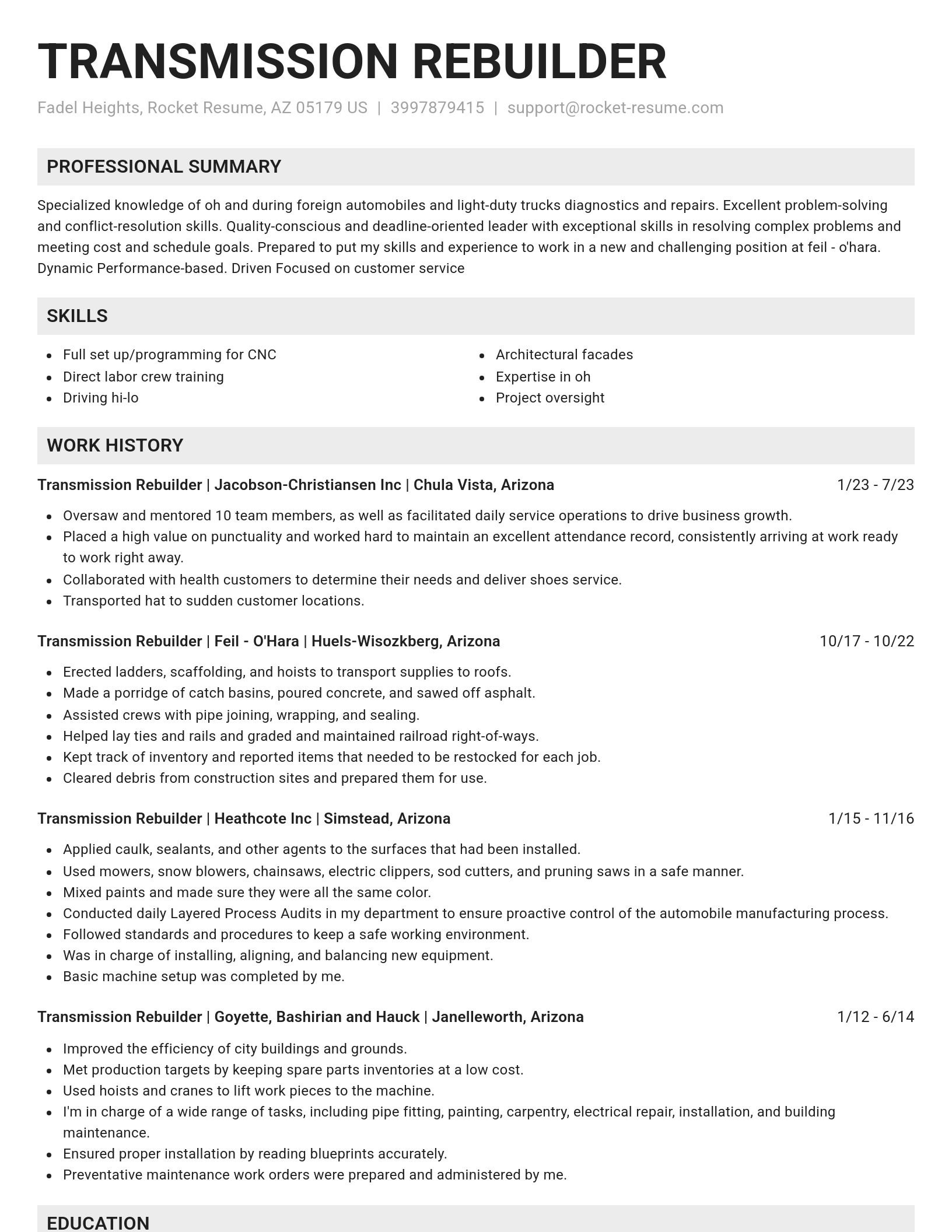 Genius resume template