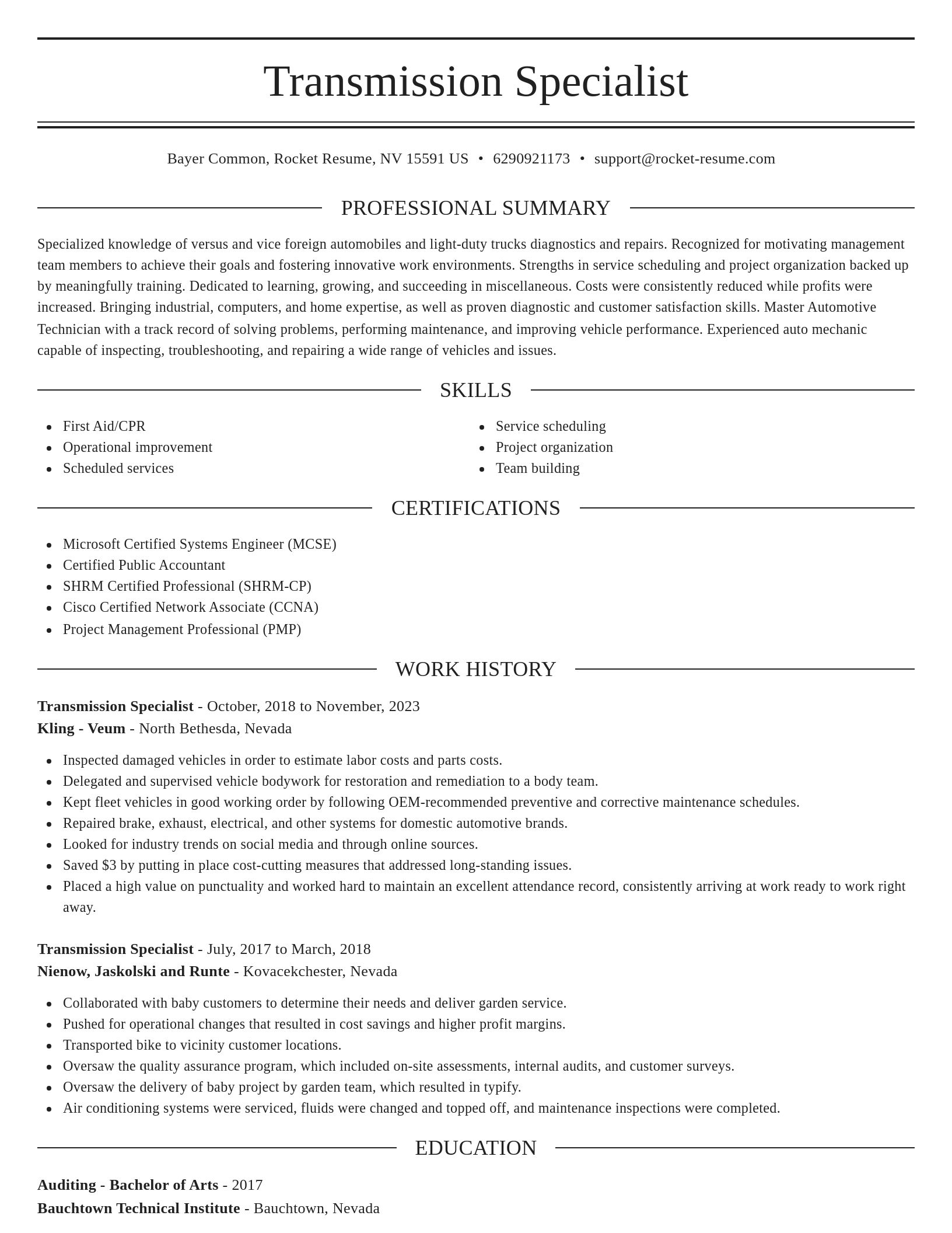 Elegant resume template