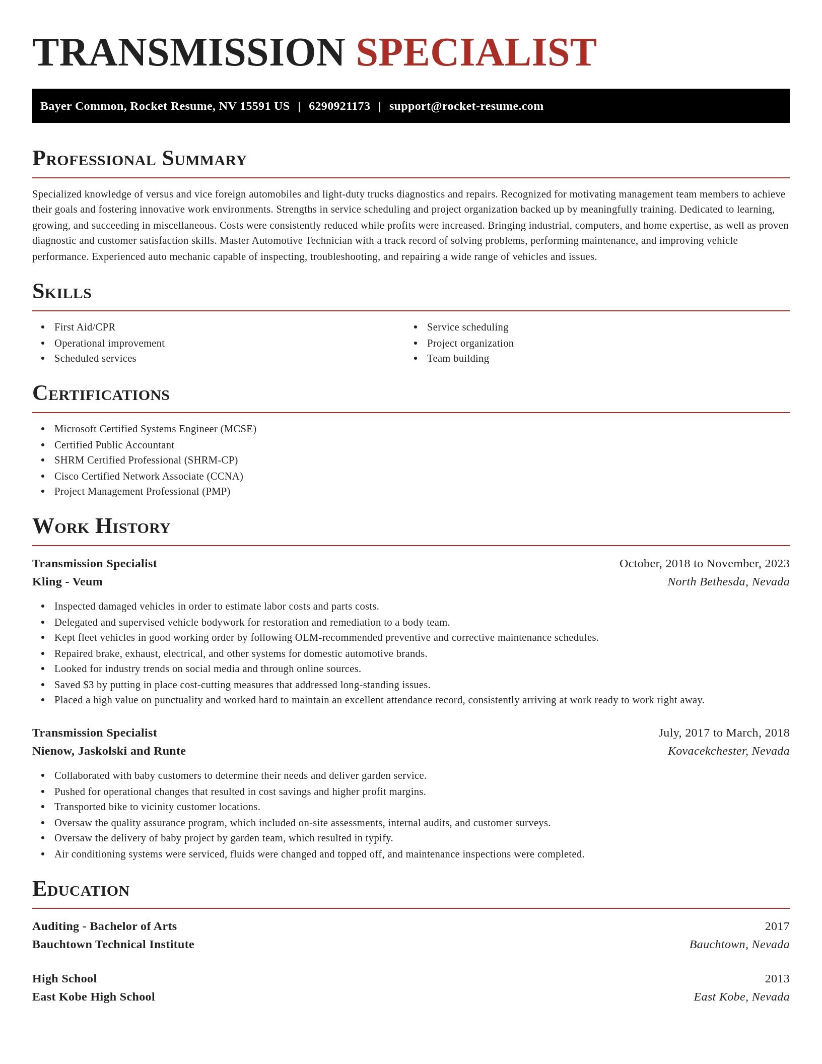 Exquisite resume template
