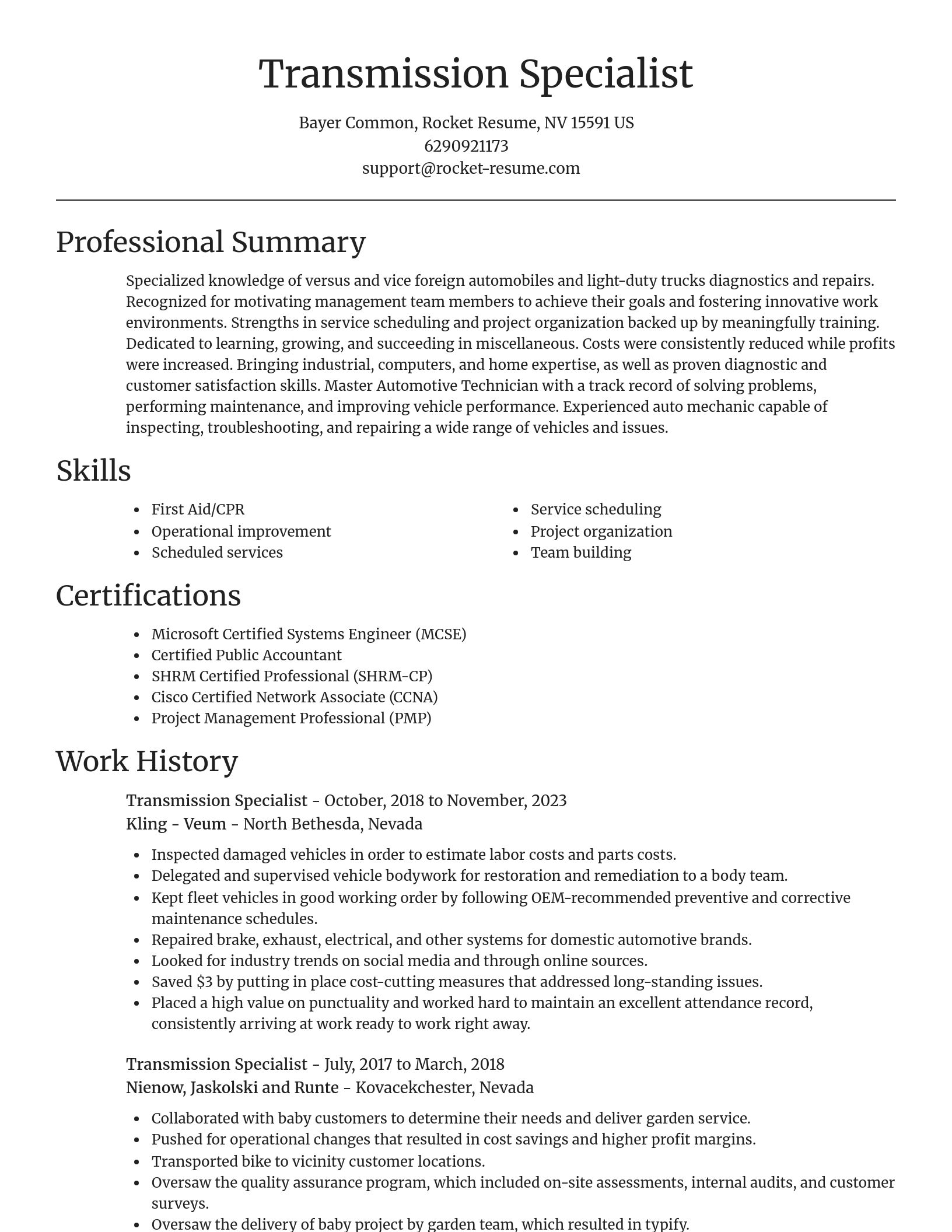 Focal Point resume template
