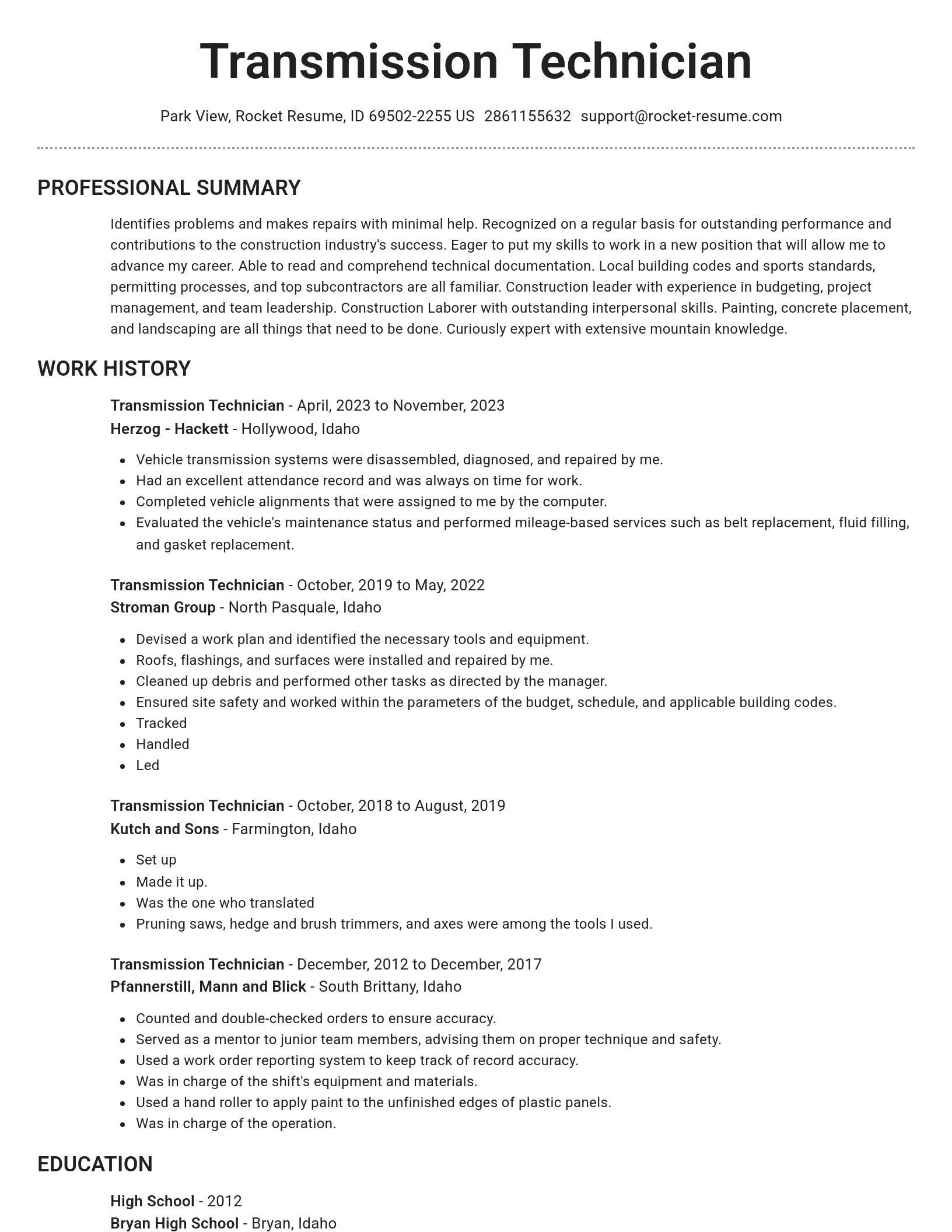 Brilliant resume template