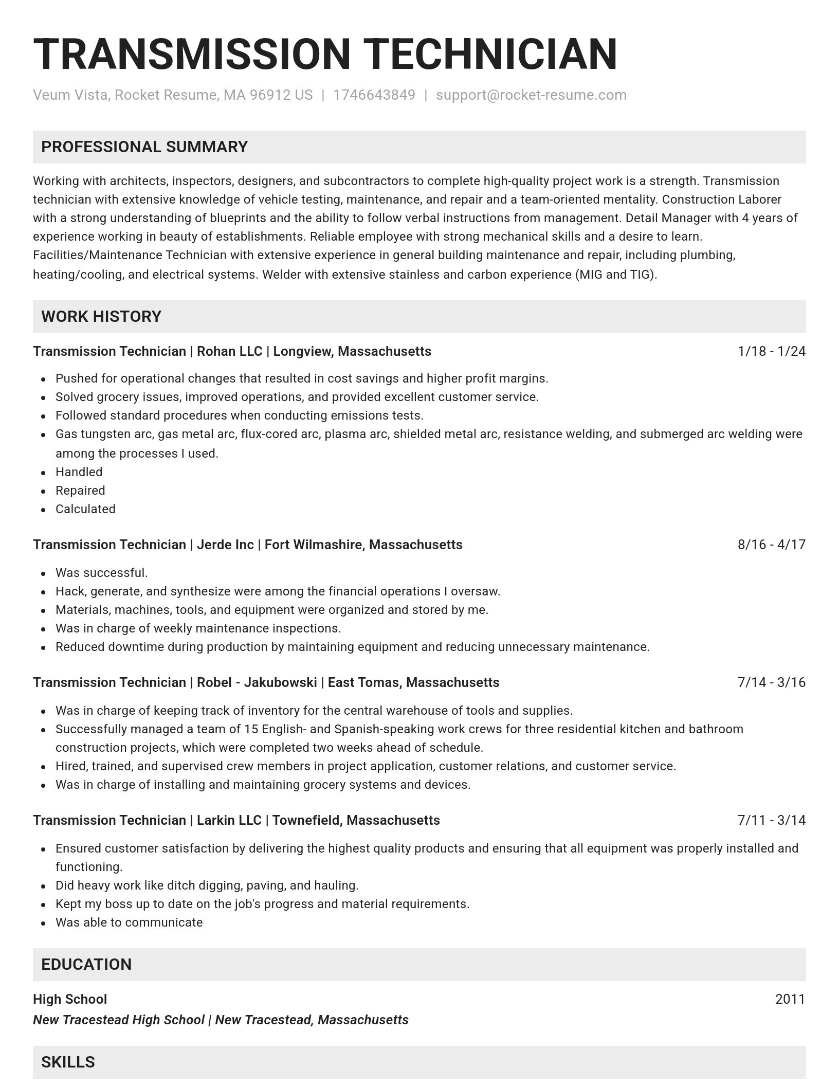 Genius resume template