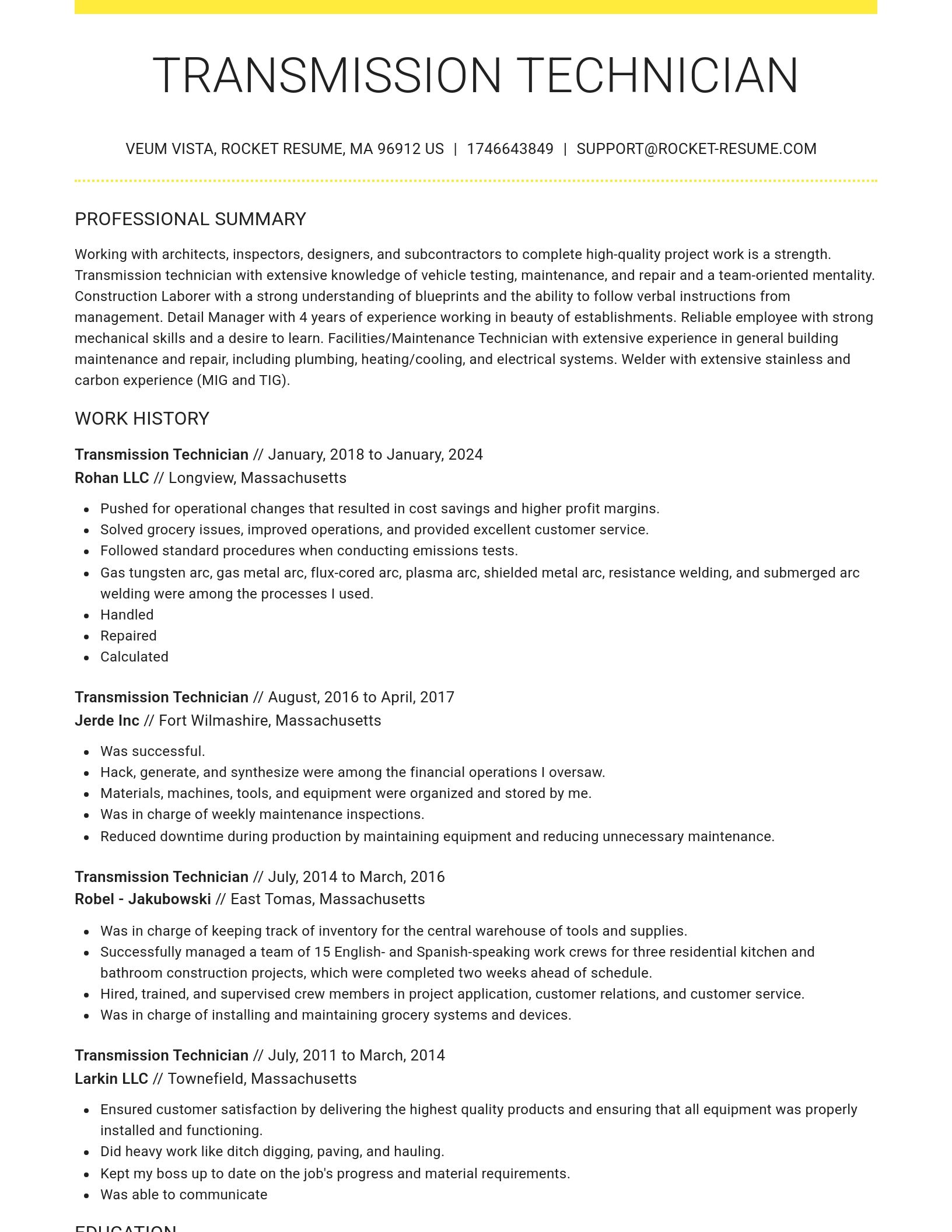 Grand resume template