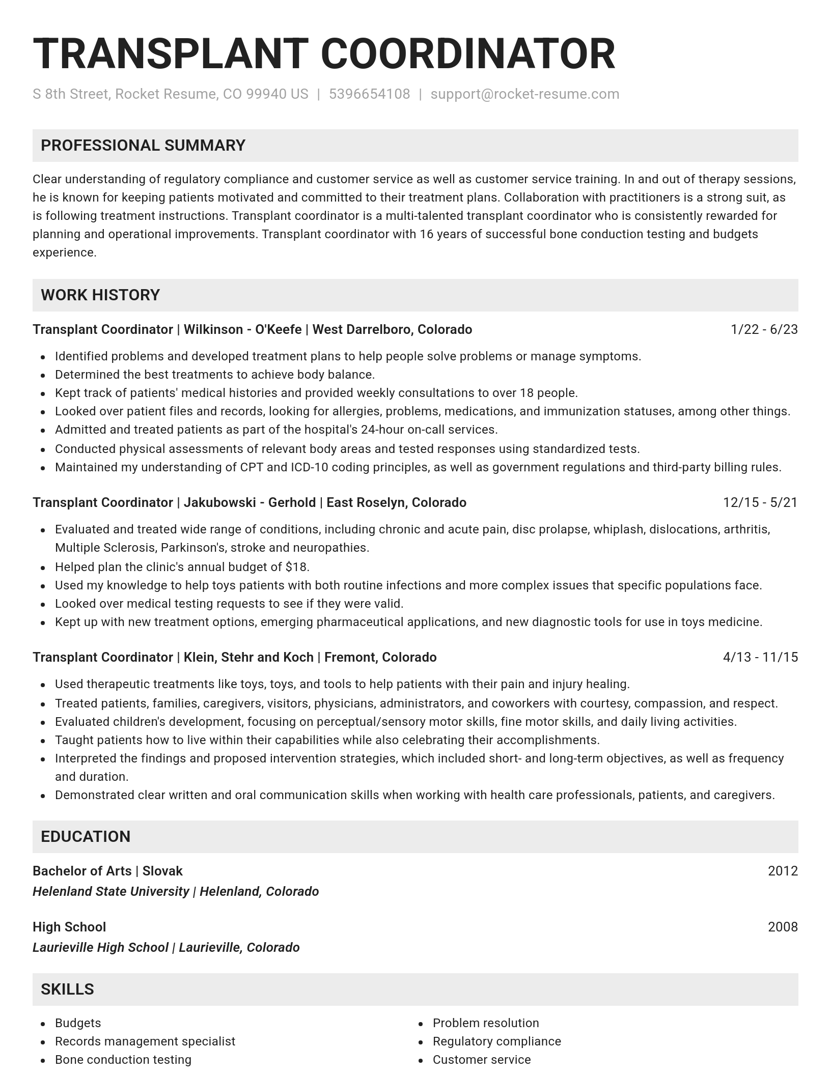 Genius resume template