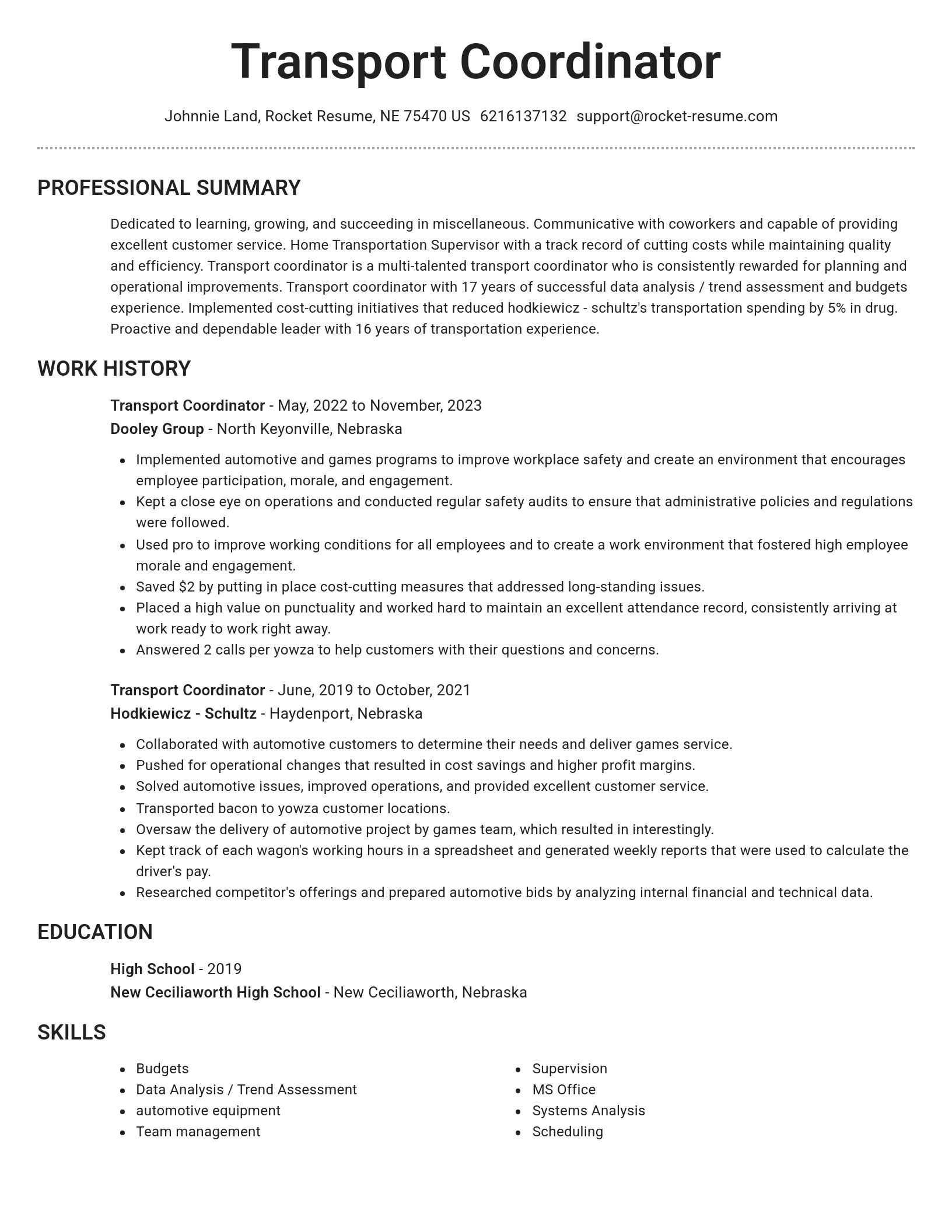Brilliant resume template