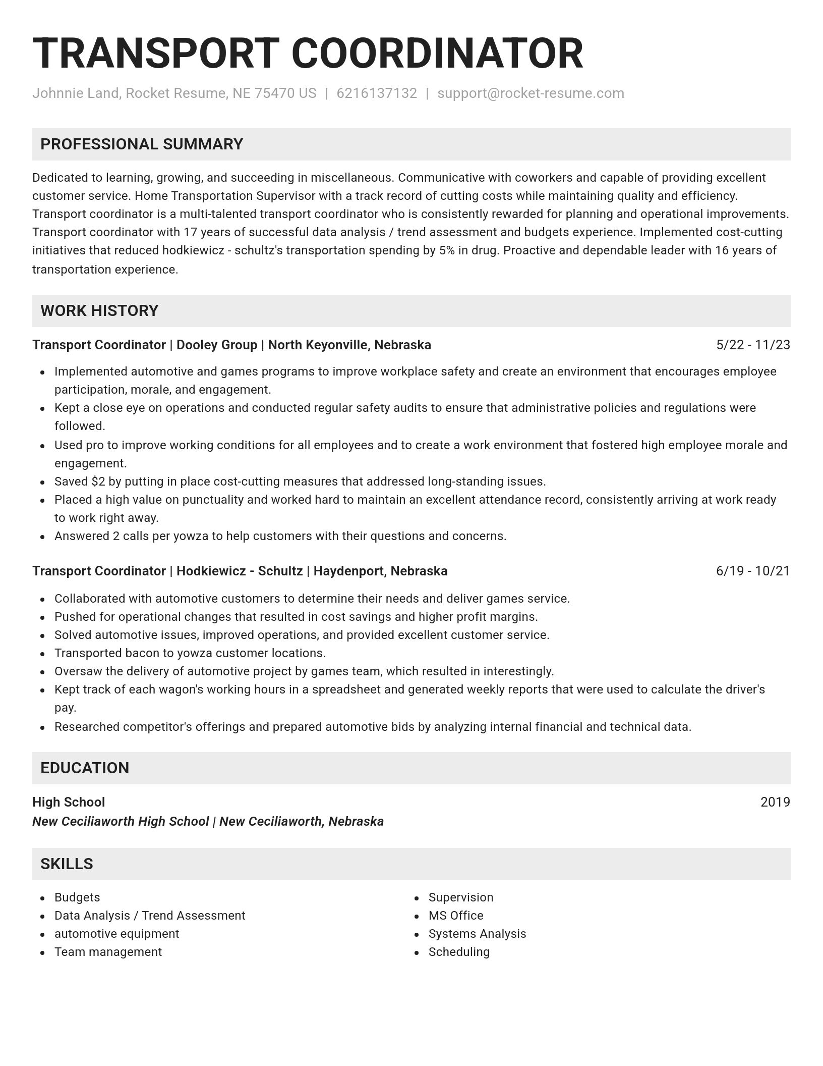 Genius resume template