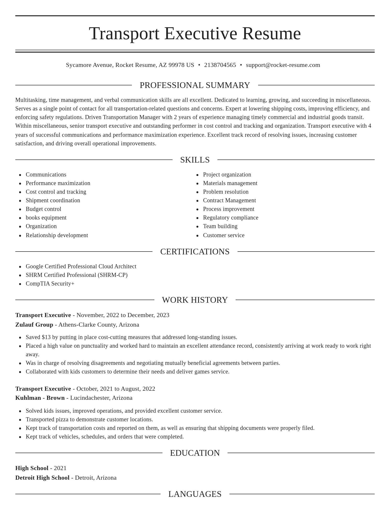 Elegant resume template