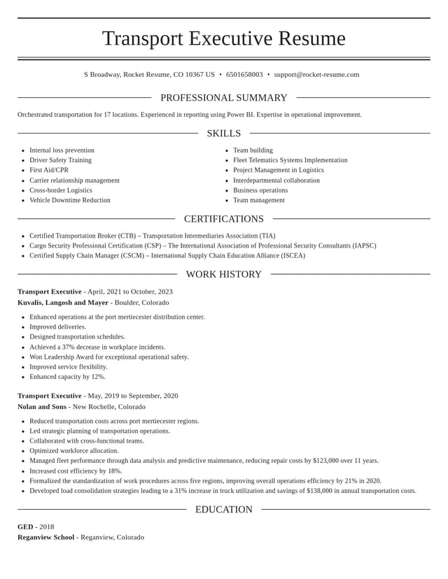 Elegant resume template