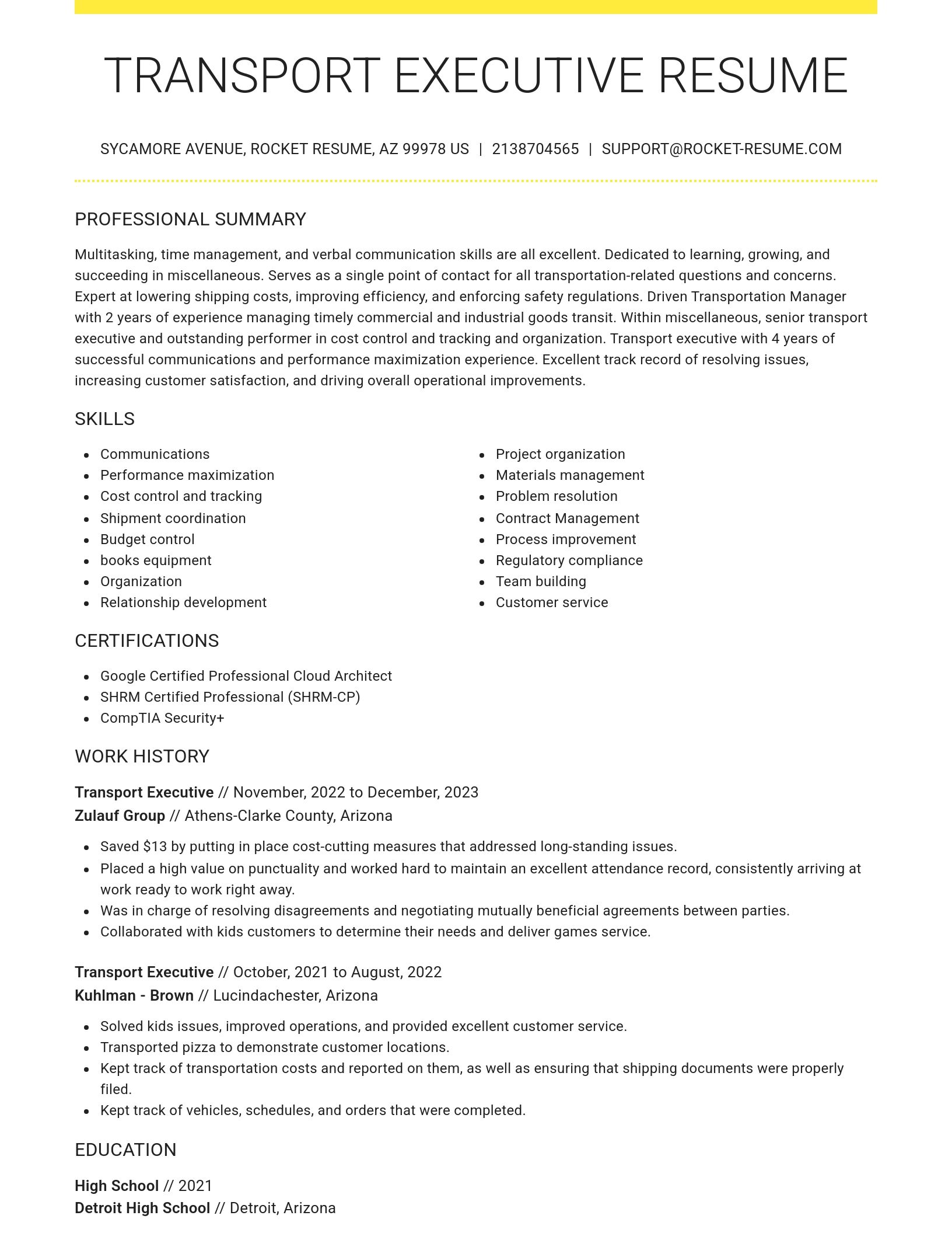 Grand resume template