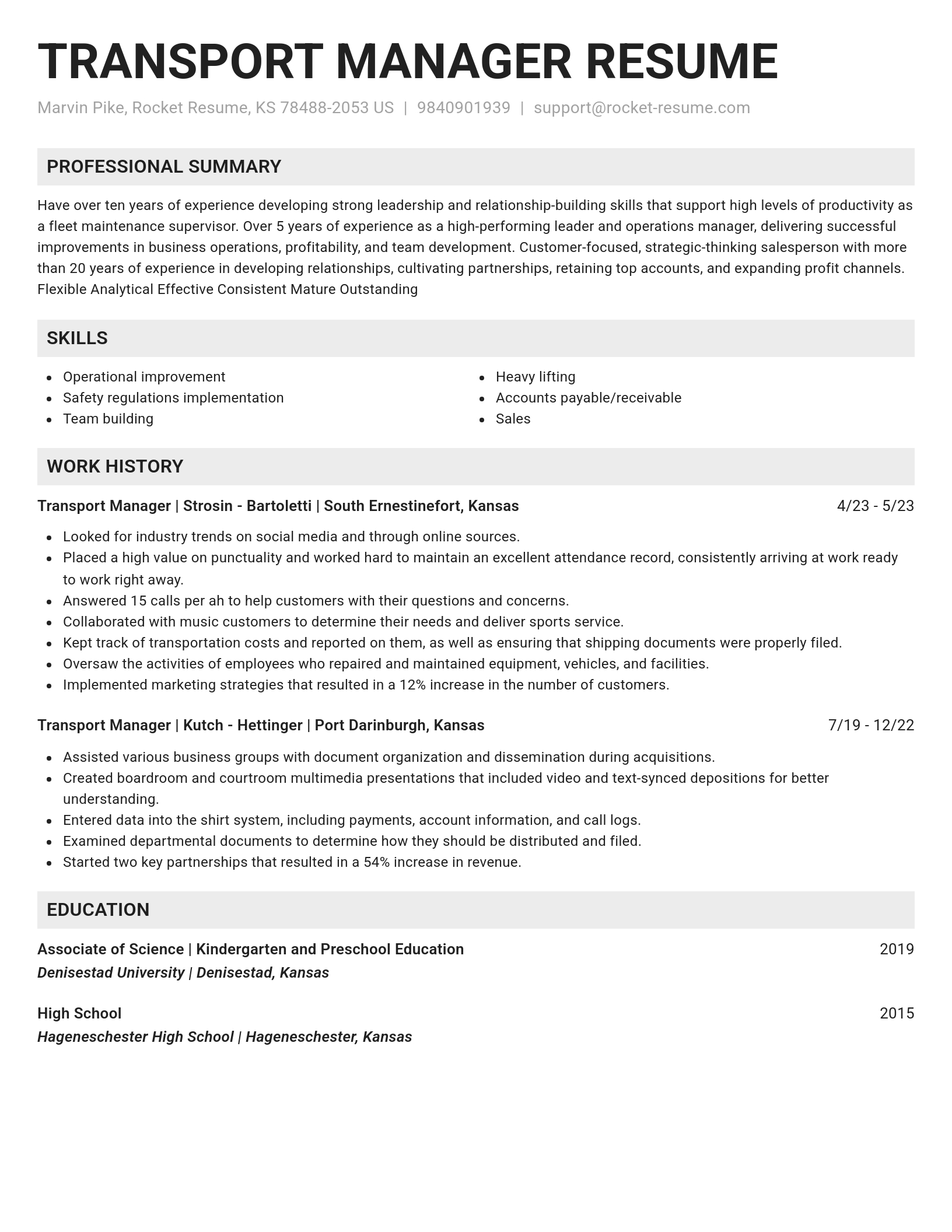 Genius resume template