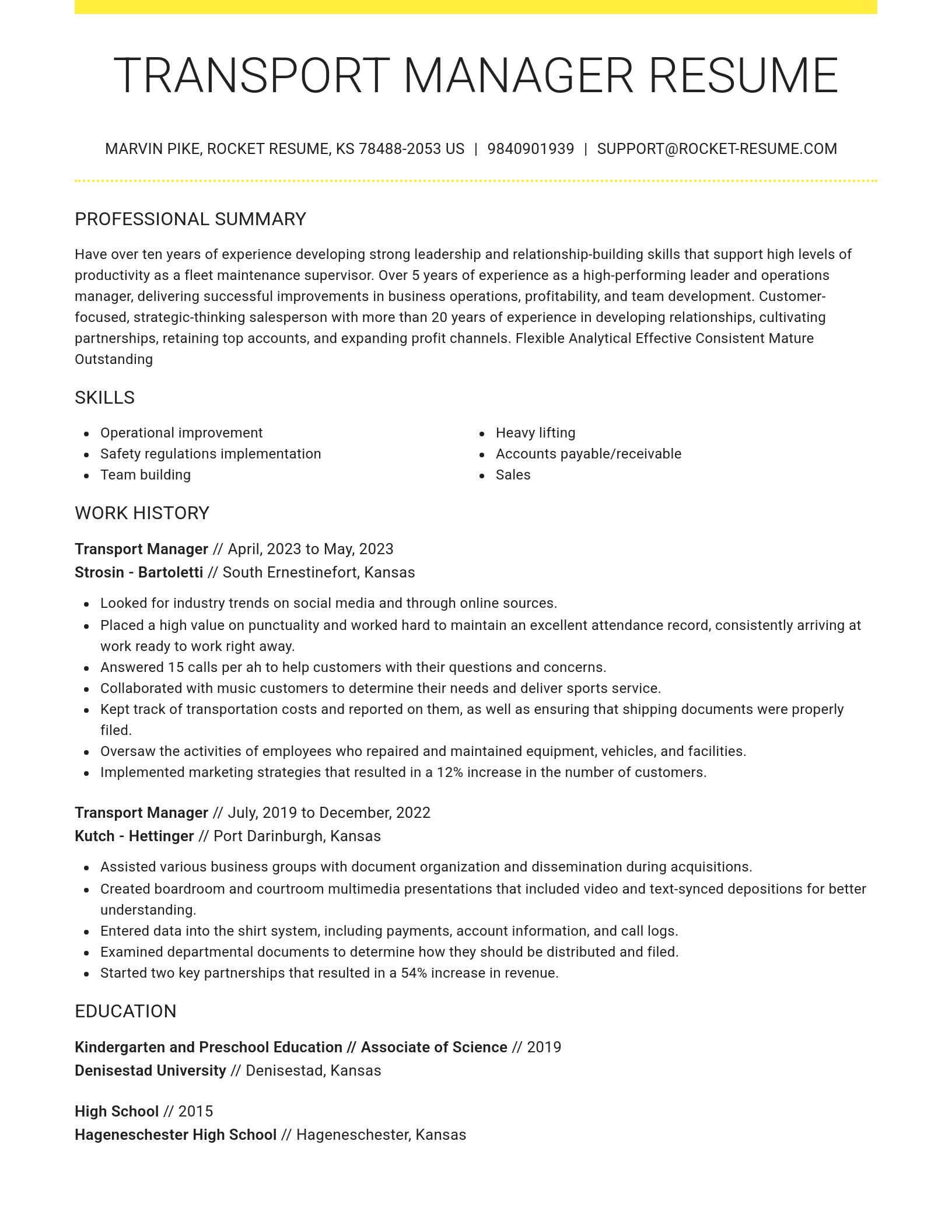 Grand resume template