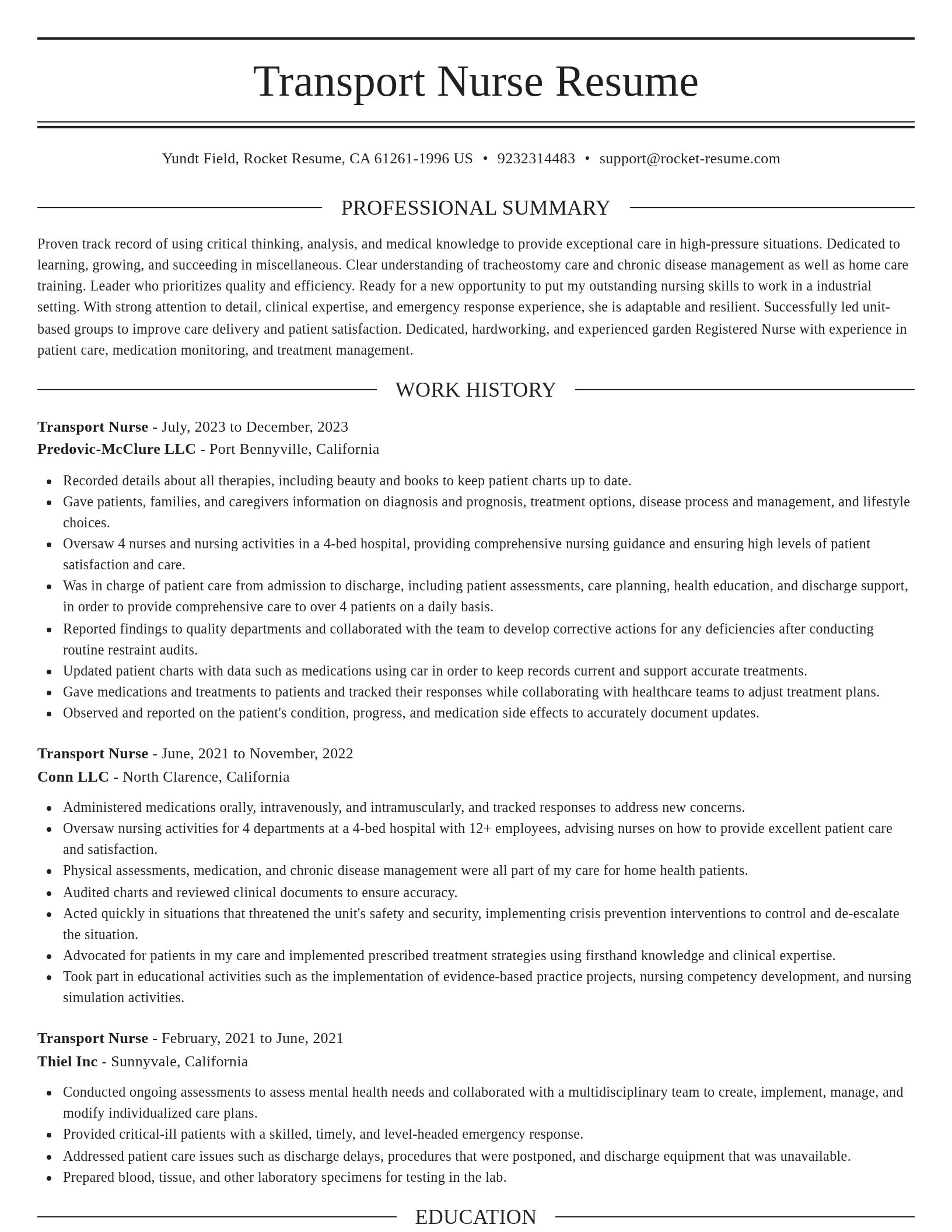 Elegant resume template