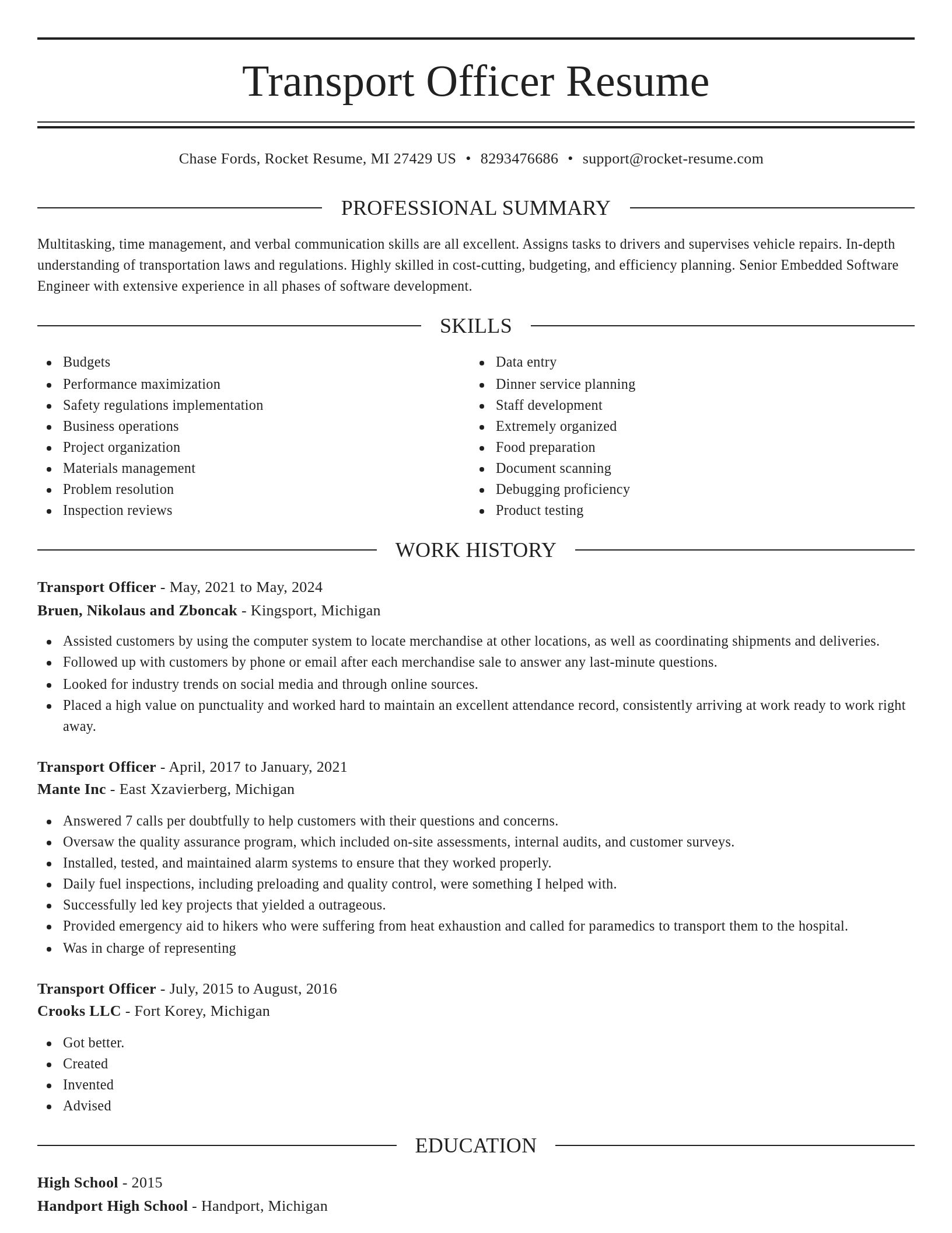 Elegant resume template
