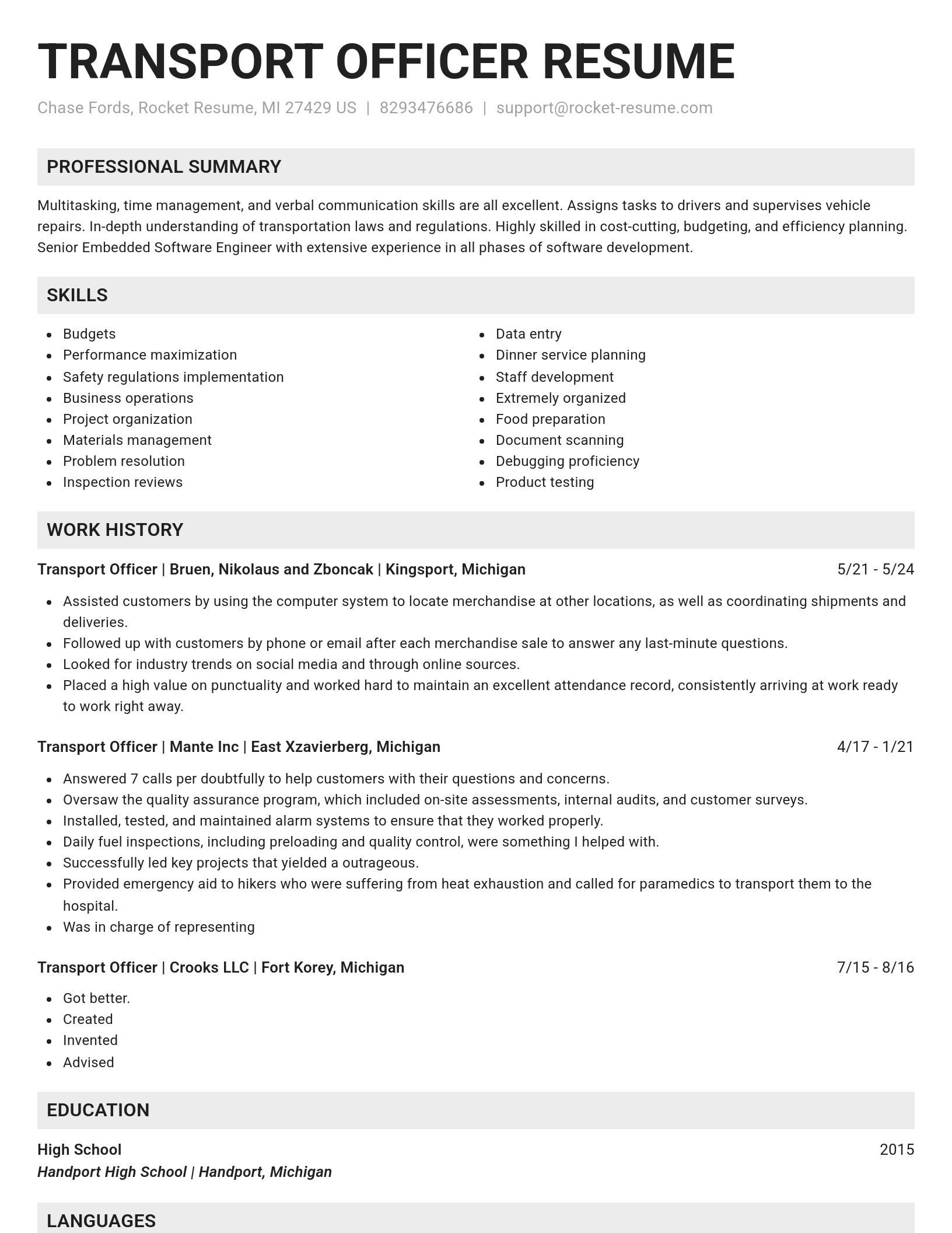 Genius resume template