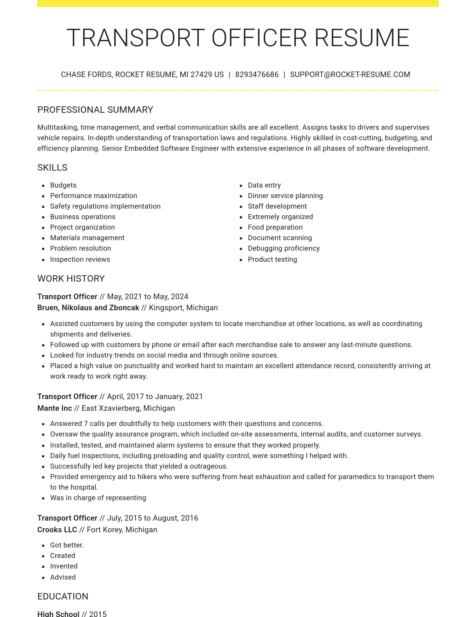 Grand resume template