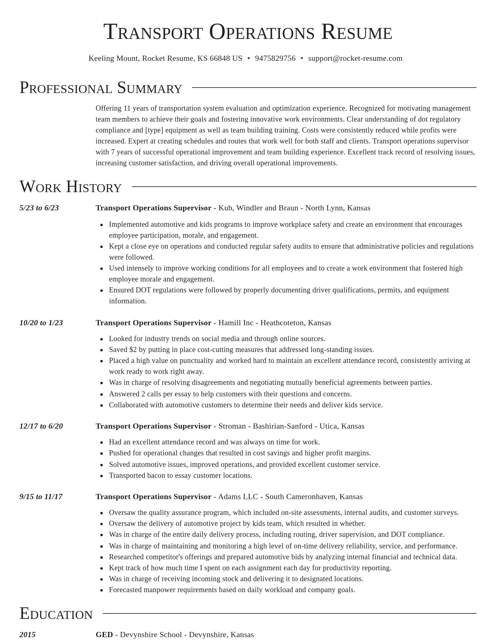Director resume template