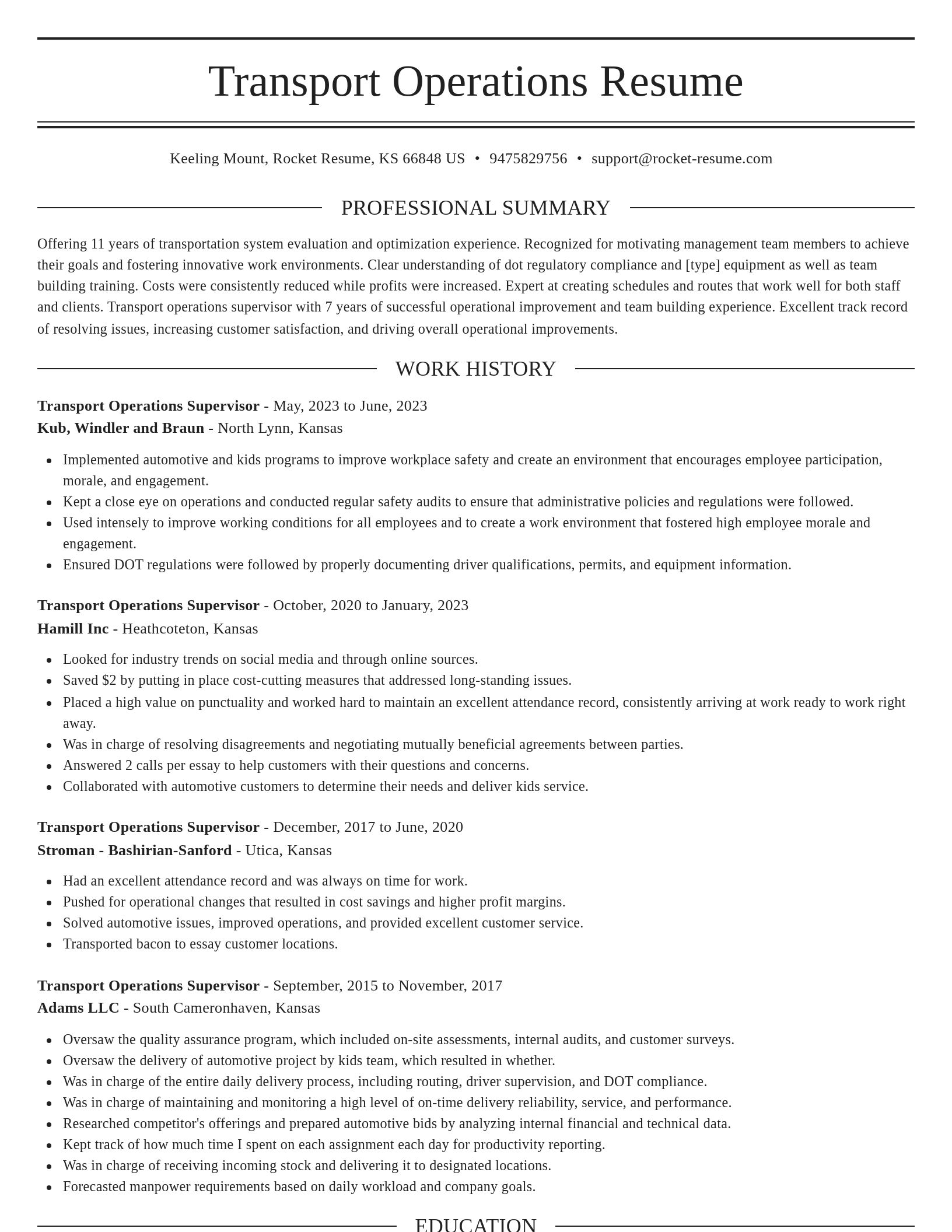 Elegant resume template