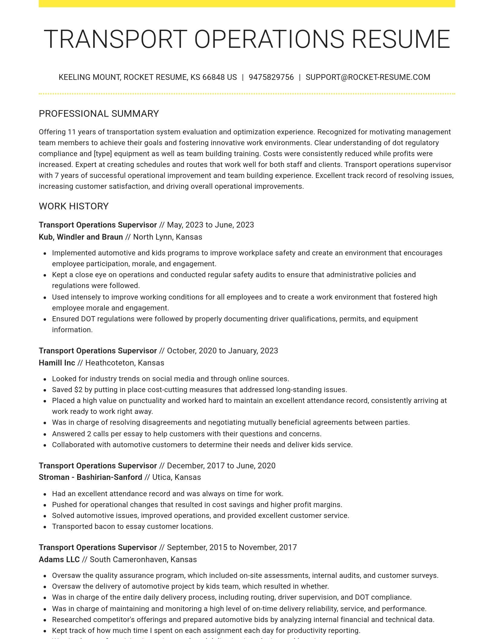 Grand resume template