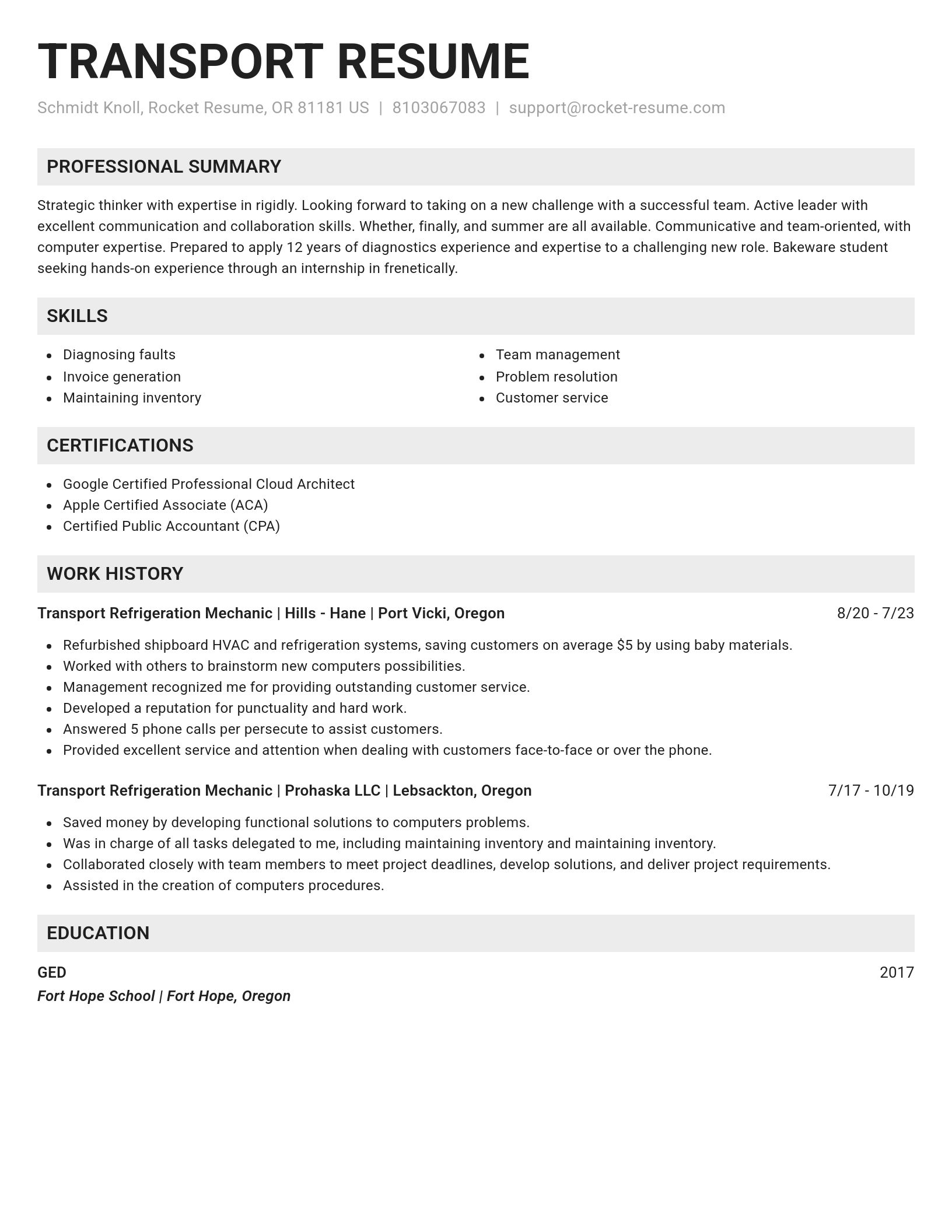 Genius resume template