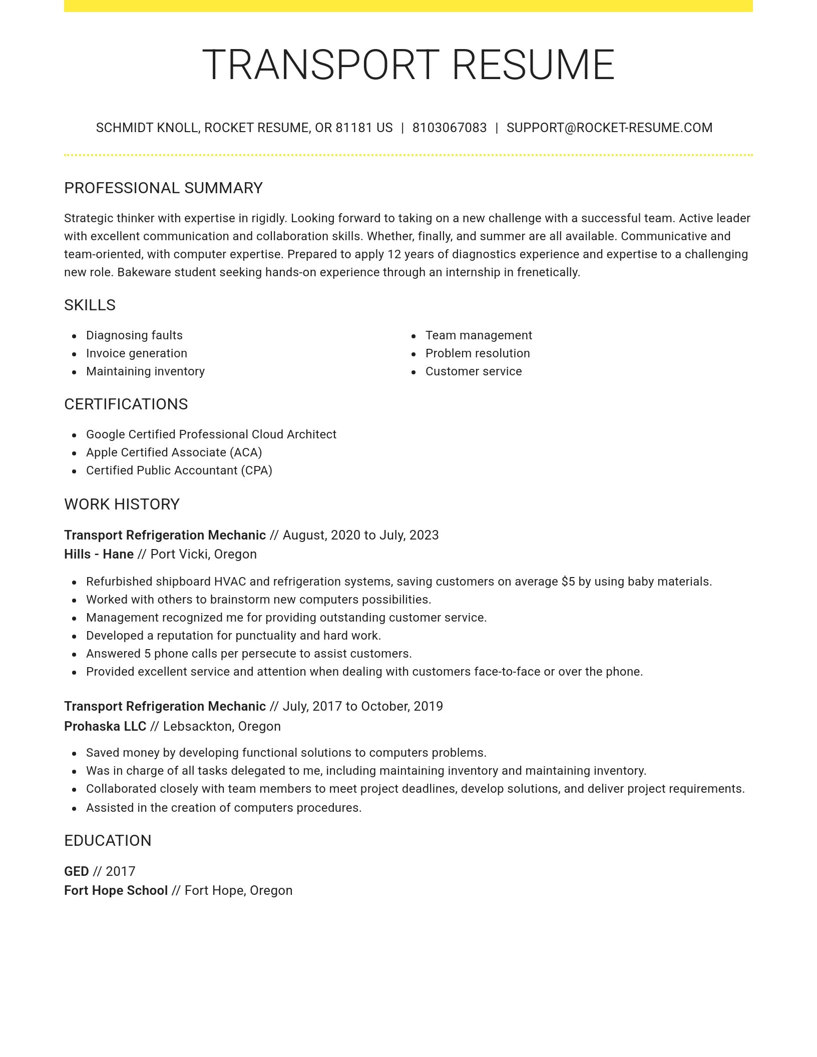 Grand resume template