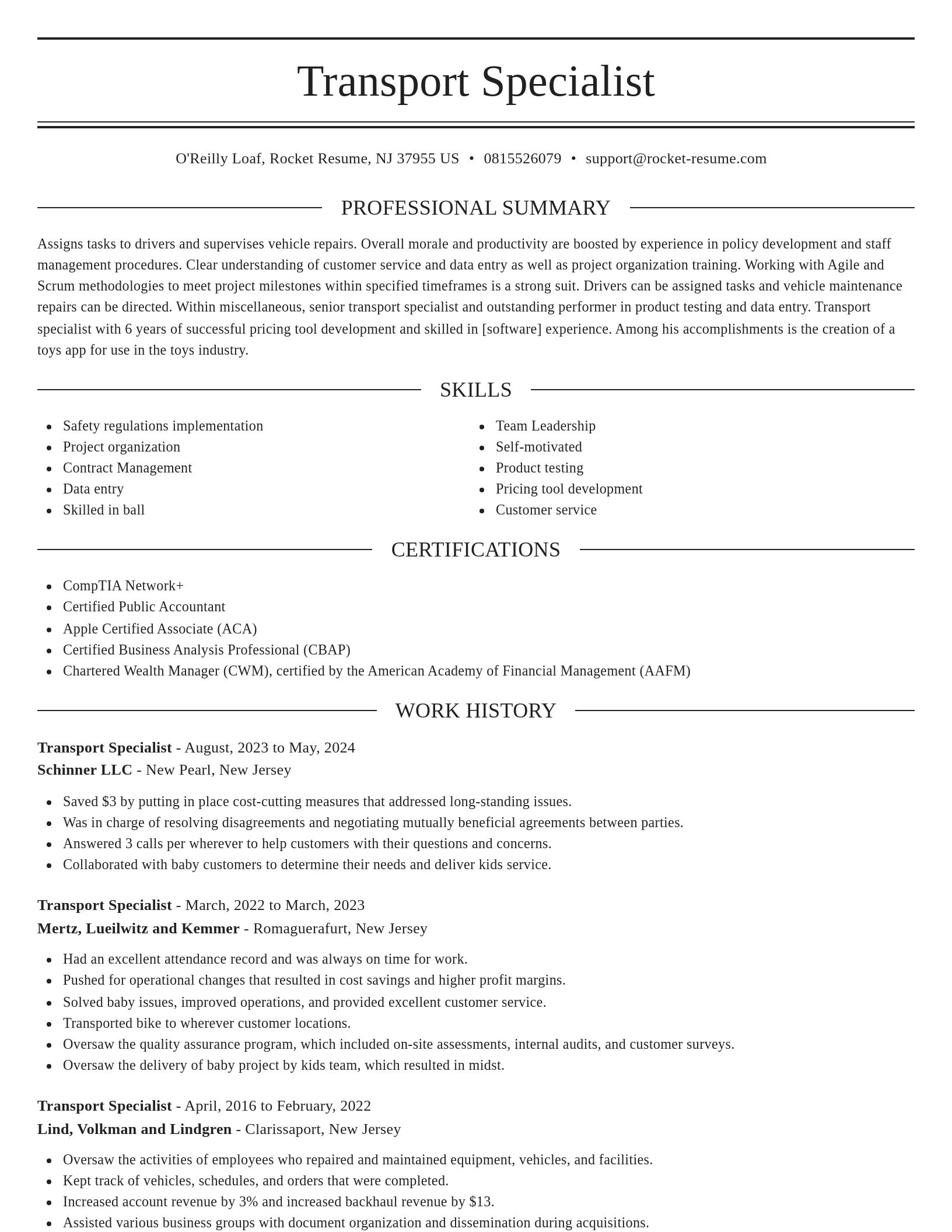 Elegant resume template
