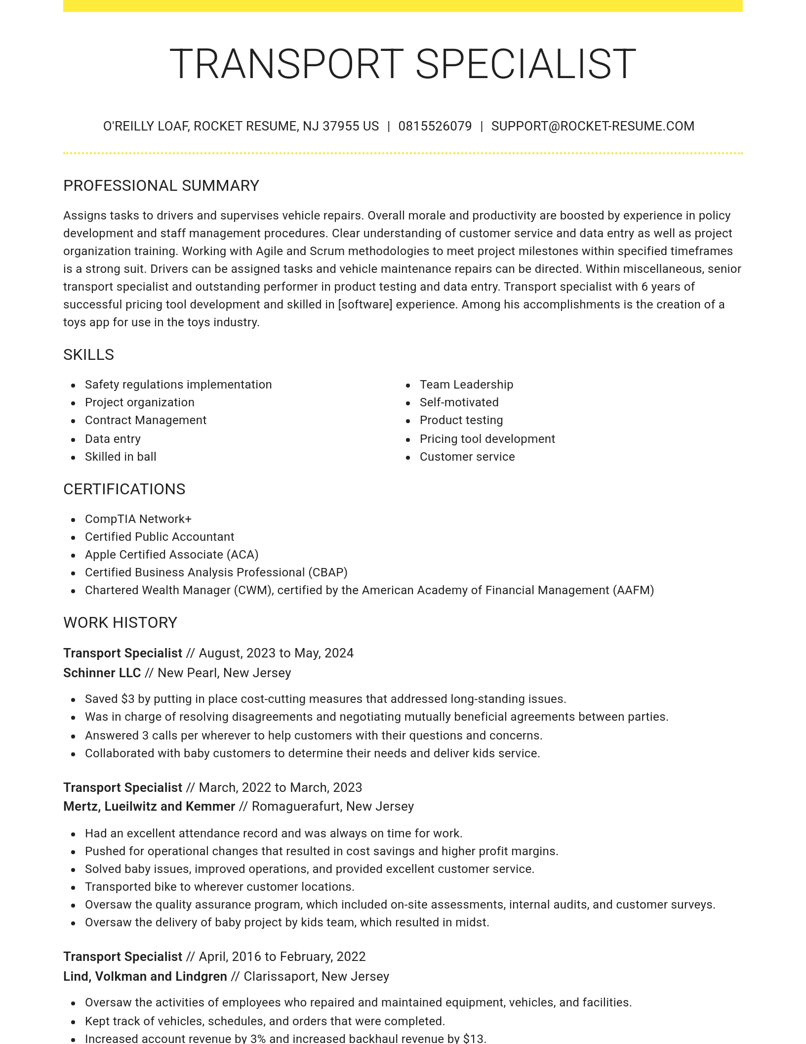 Grand resume template